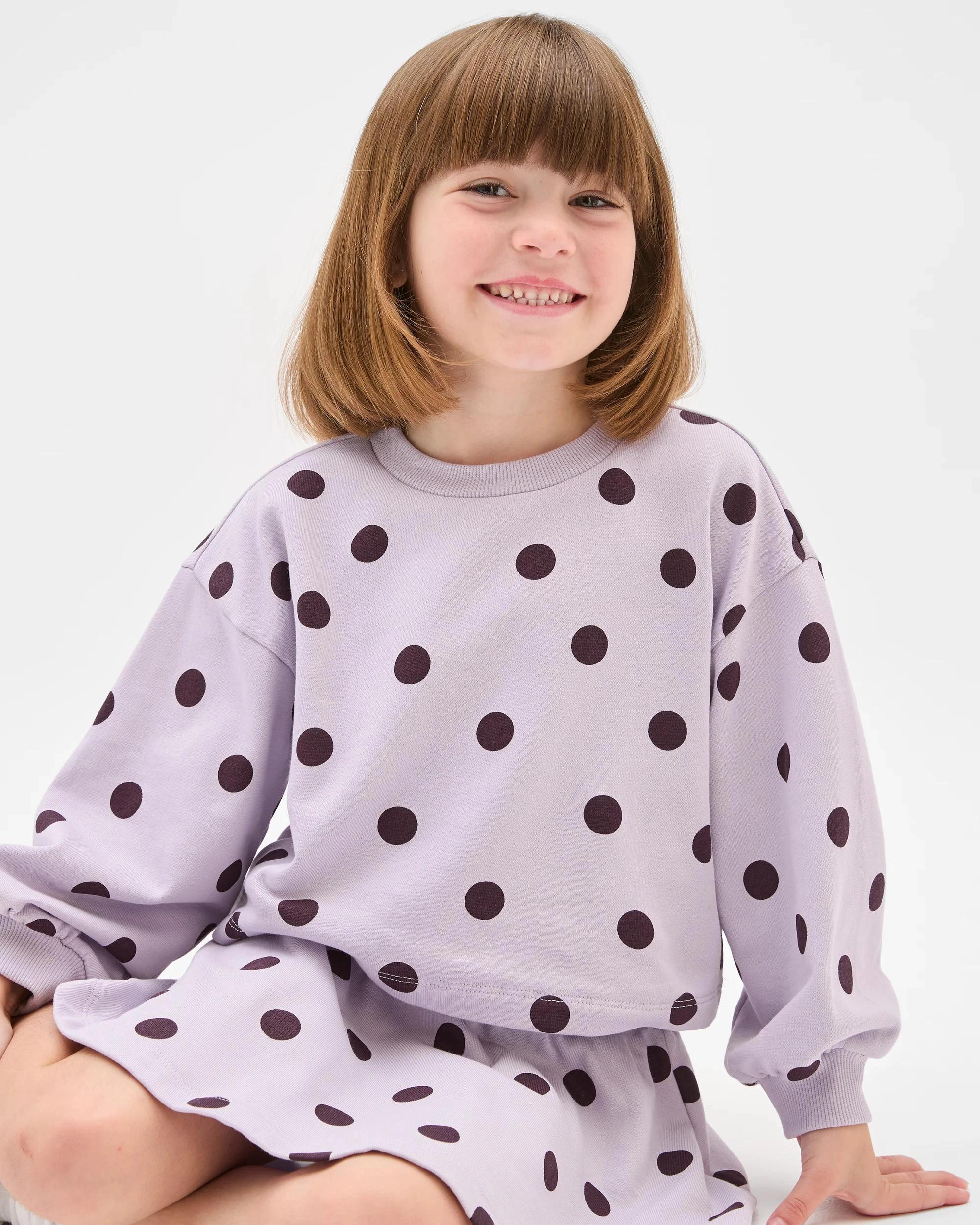 2 Target Australian Cotton Fleece Top and Skort 2 Piece Set AOP SPOTS PURPLE, 2 of 7