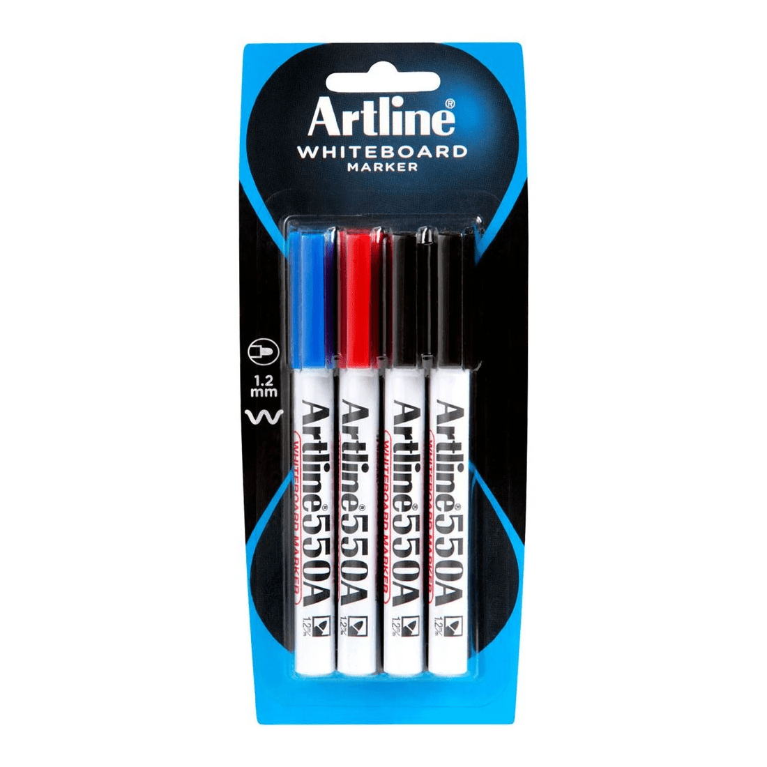 1 Artline 550A Whiteboard Markers Bullet Assorted 4 Pack, 1 of 1