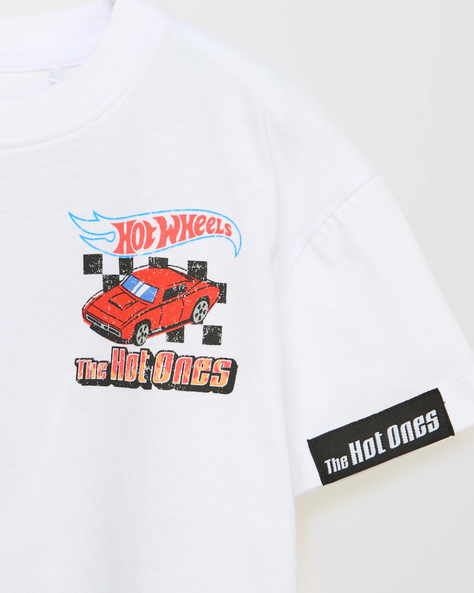 5 Australian Cotton Hot Wheels T-shirt WHITE, 5 of 6