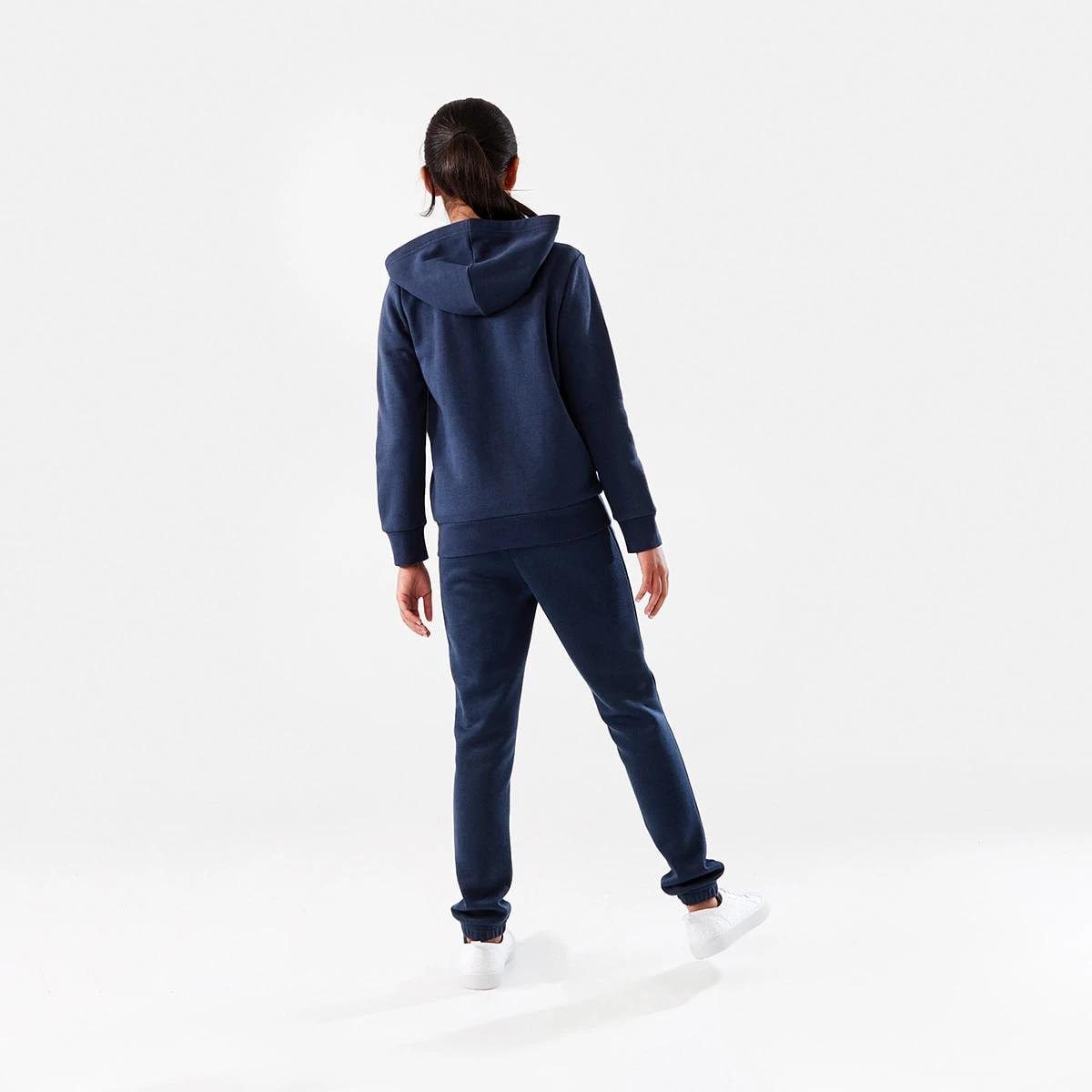 8 Basic Zip Through Hoodie Dress Blue, 8 of 10
