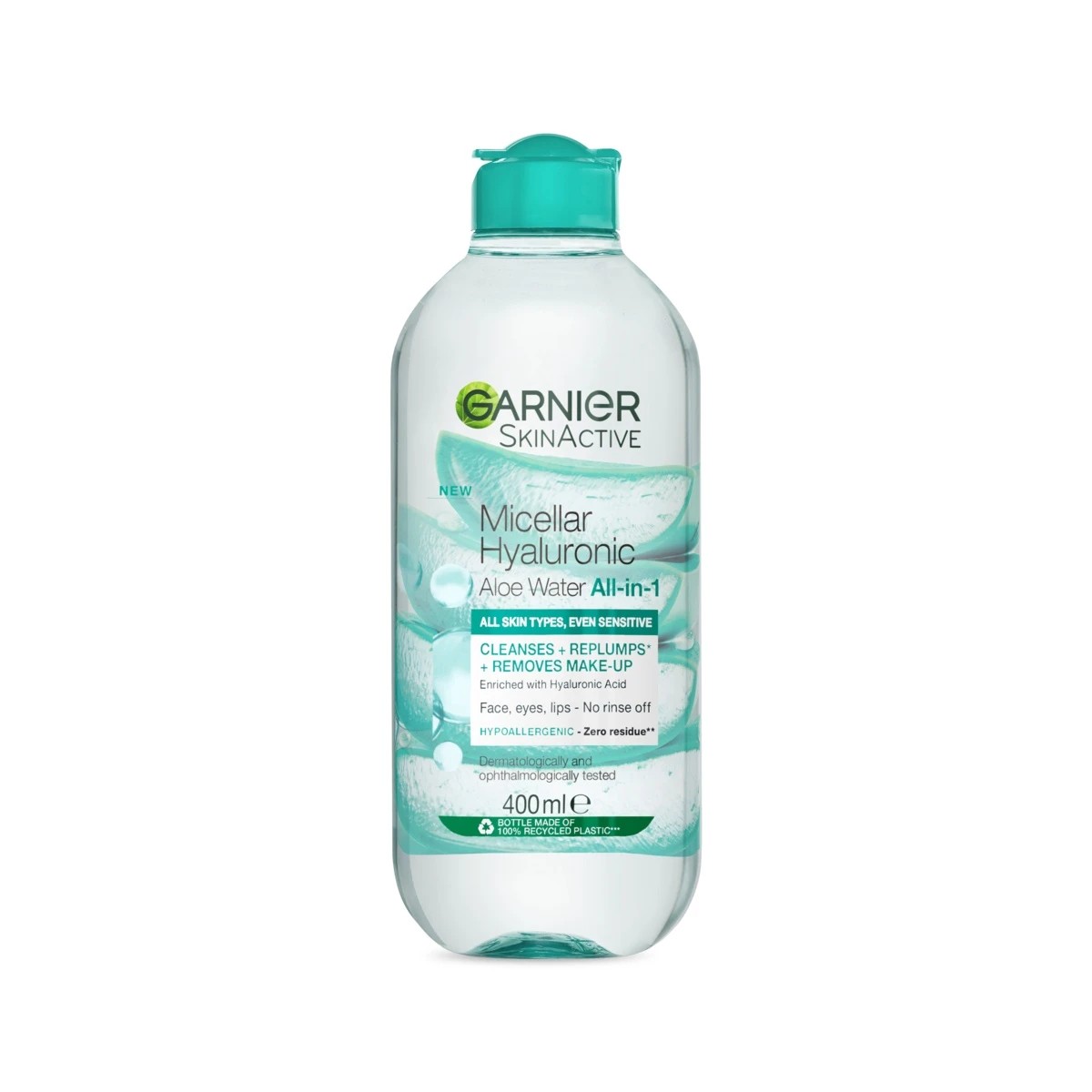 1 Garnier SkinActive Micellar Cleansing Water All-in-1 400ml - Hyaluronic Acid and Aloe Vera, 1 of 9
