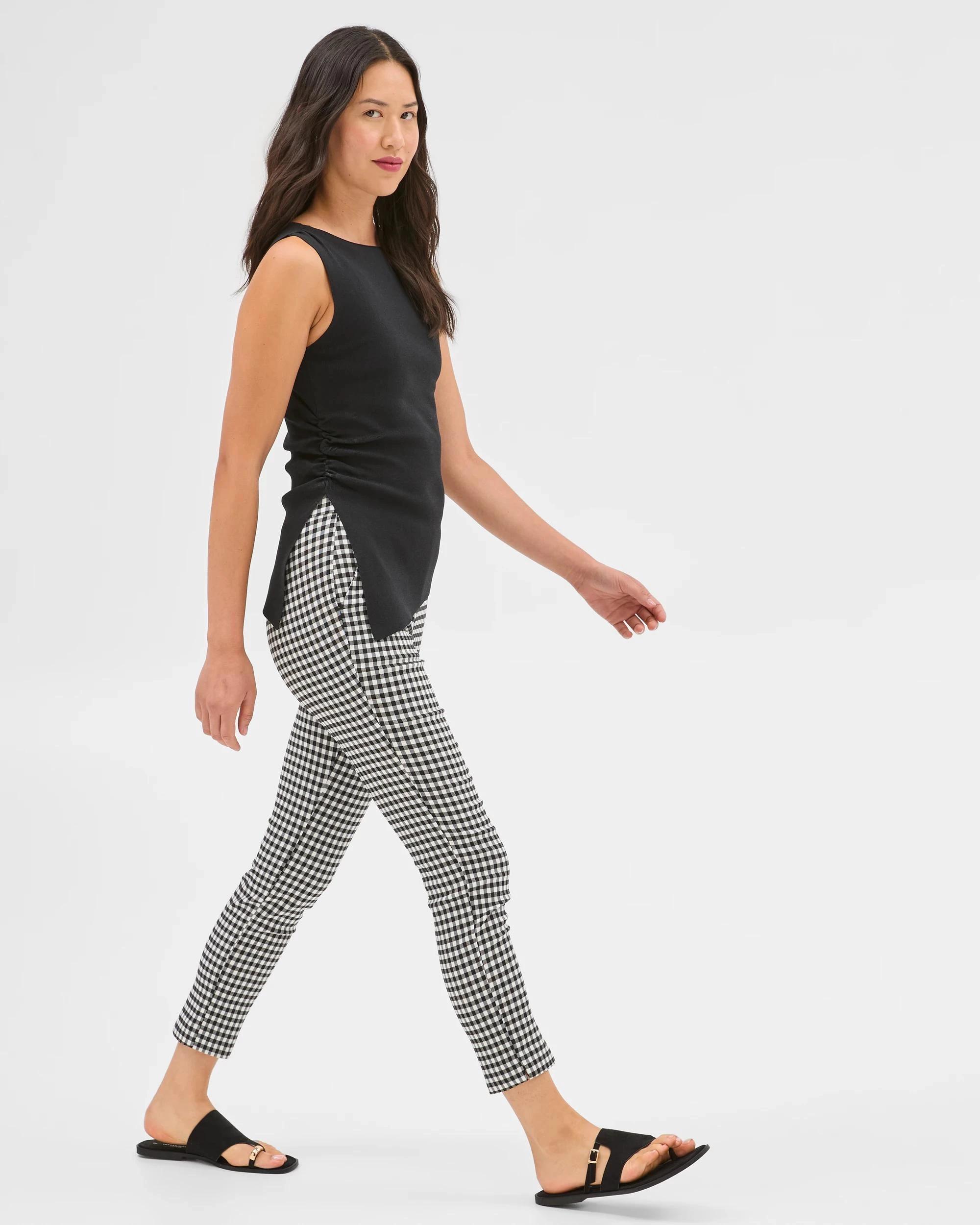 2 Preview Carrie Bengaline Ankle Length Skinny Pants GINGHAM CHECK, 2 of 6
