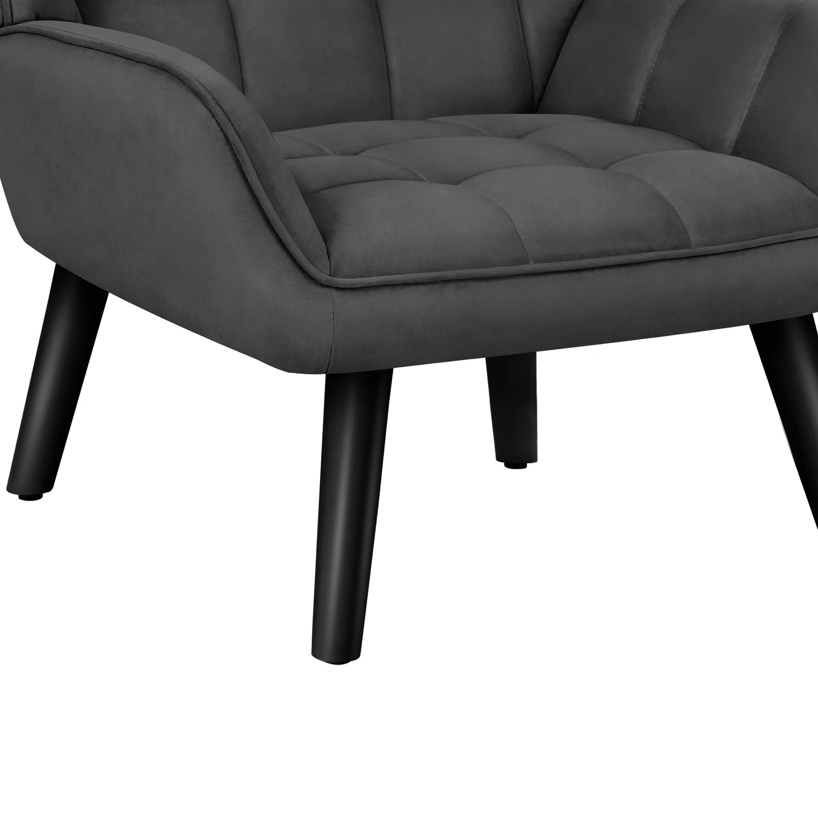 8 Alfordson Armchair Accent Chair Upholstered Lounge Sofa Tub Couch Velvet - Grey, 8 of 9