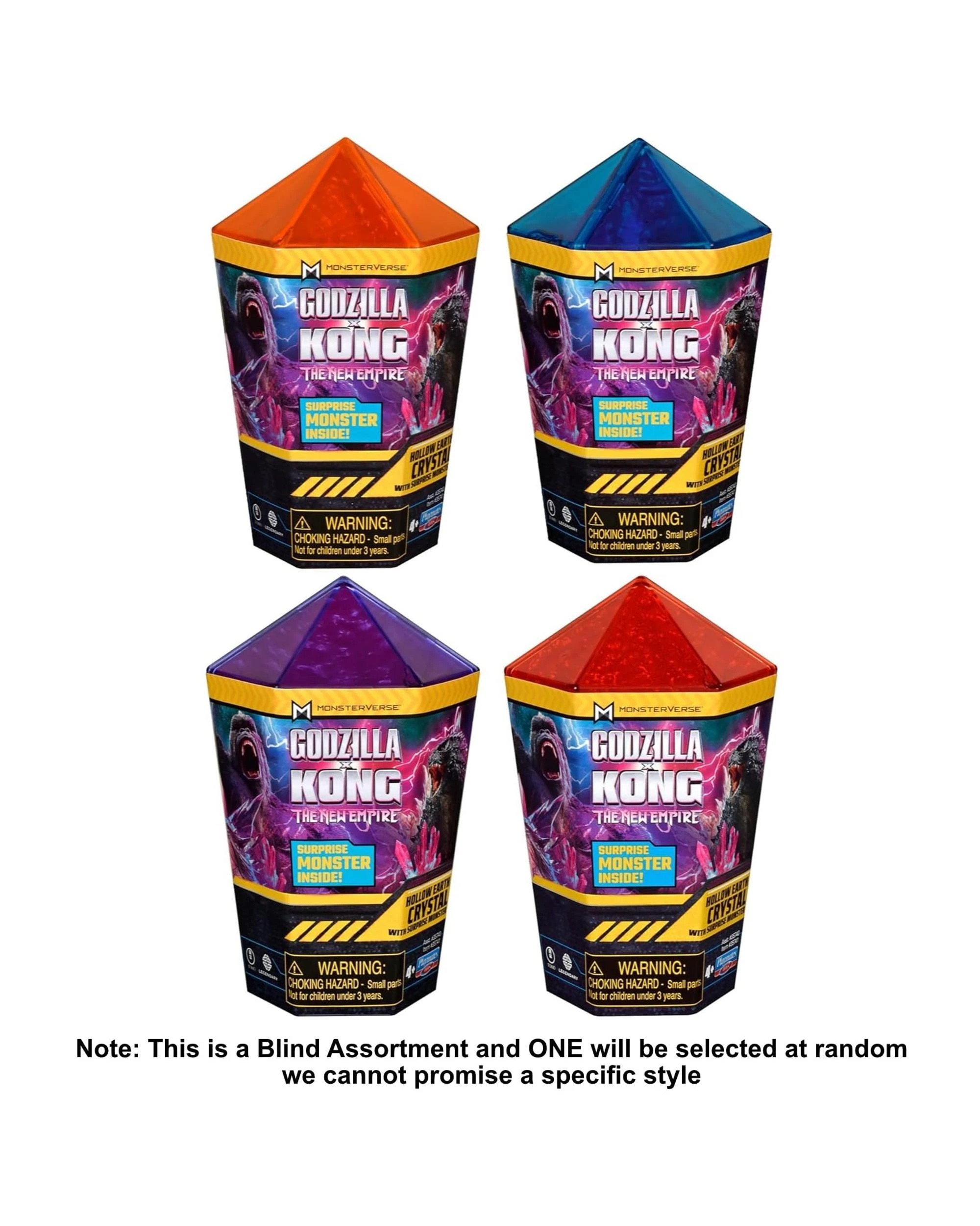 3 Monsterverse Godzilla X Kong The New Empire Hollow Earth Crystal Monster Reveal Blind Box, 3 of 3
