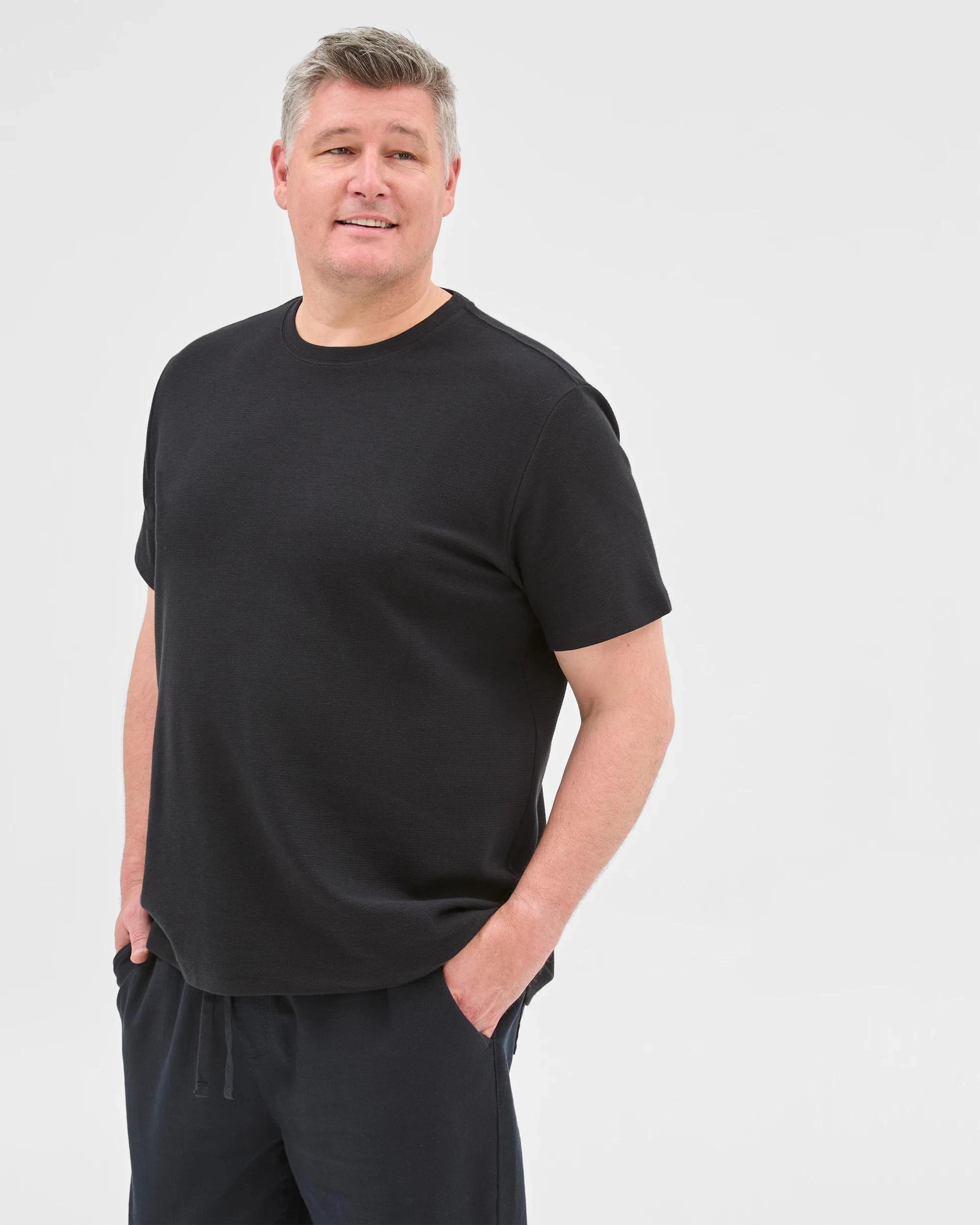 6 Target Plus Size Australian Cotton Blend Textured T-Shirt BLACK, 6 of 6