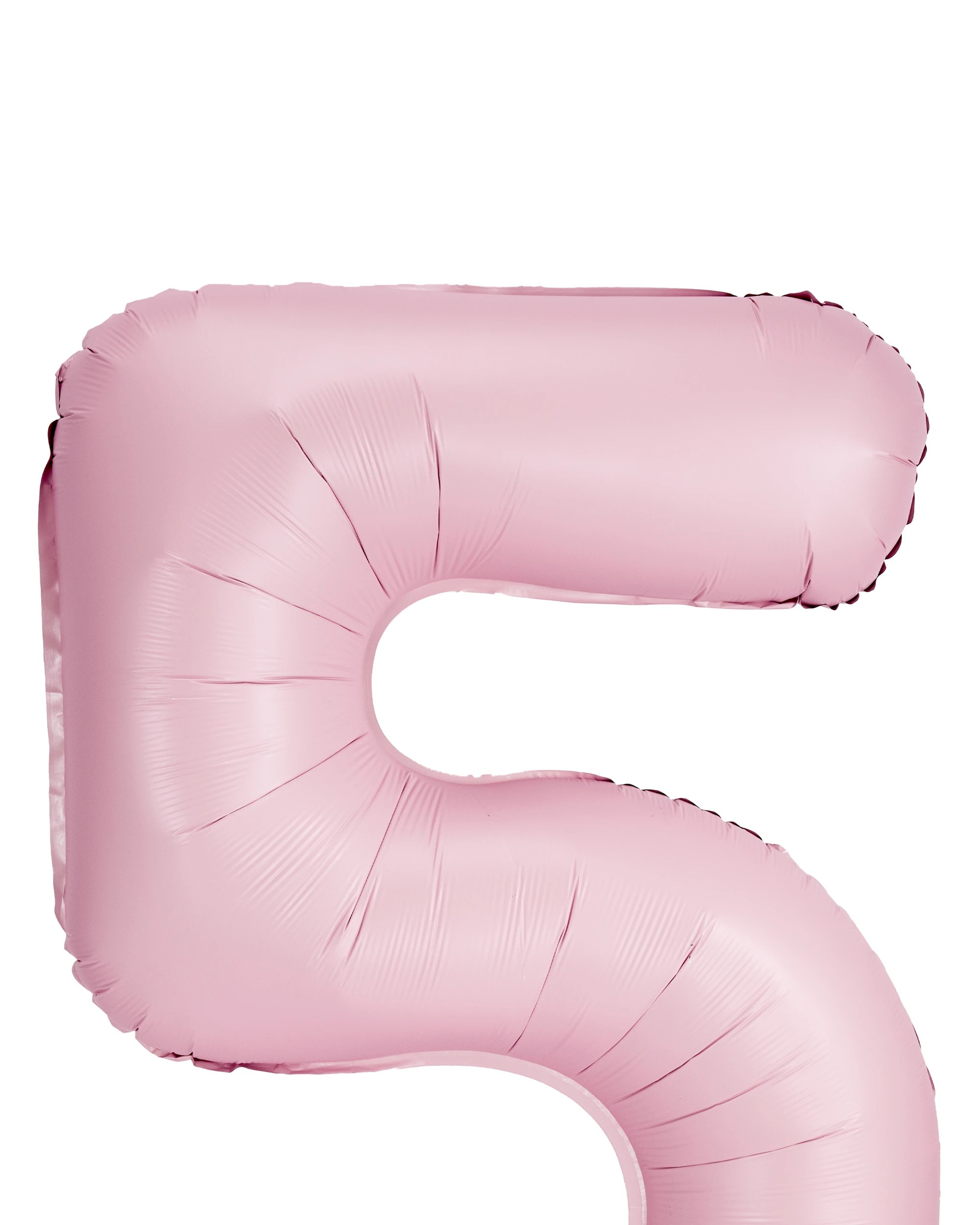 2 Giant Matte Pink Number 5 Foil Balloon, 2 of 5