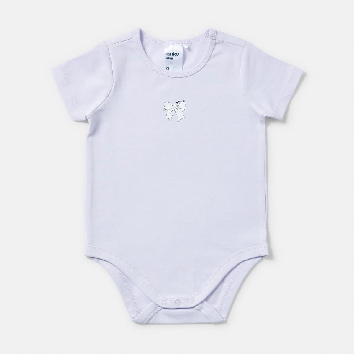 5 3 Pack Short Sleeve Print Bodysuits PURPLE BOWS, 5 of 8