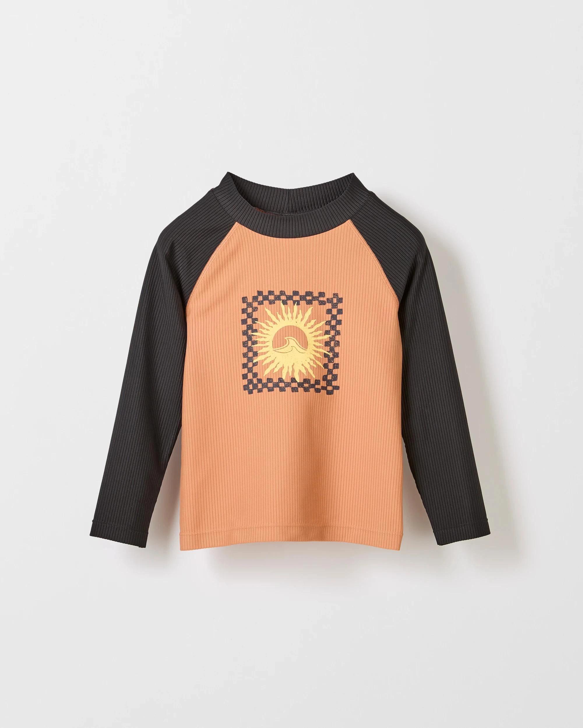 1 Target Ribbed Swim Rash Vest CHARCOAL, 1 of 2