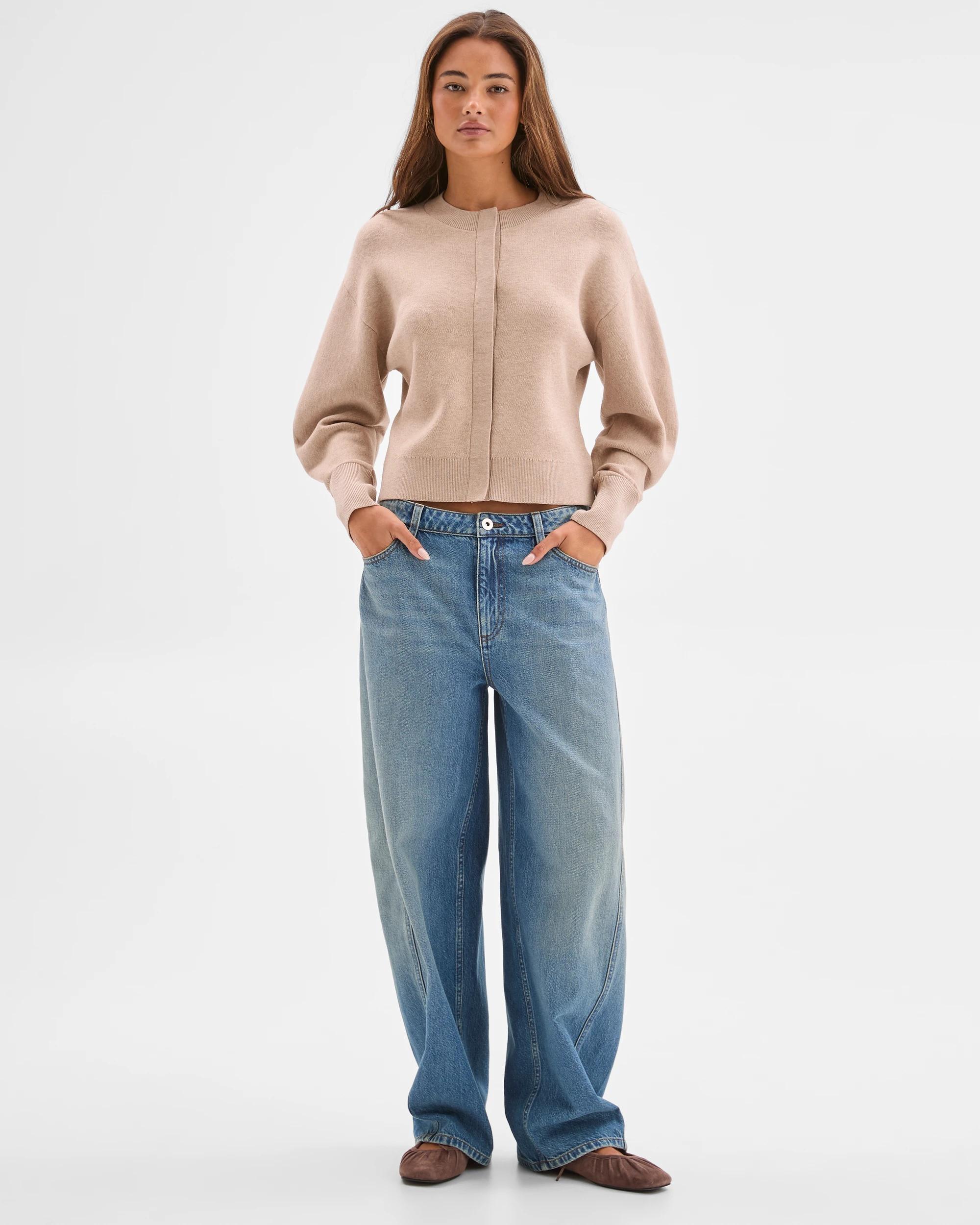 1 Lily Loves Long Cocoon Sleeve Cardigan PINE NUT, 1 of 6