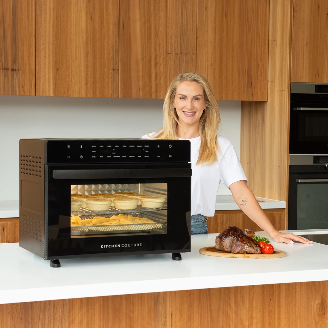 3 Kitchen Couture 45 Litre Multifunctional Air Fryer Oven Big Papa Digital - Black, 3 of 4