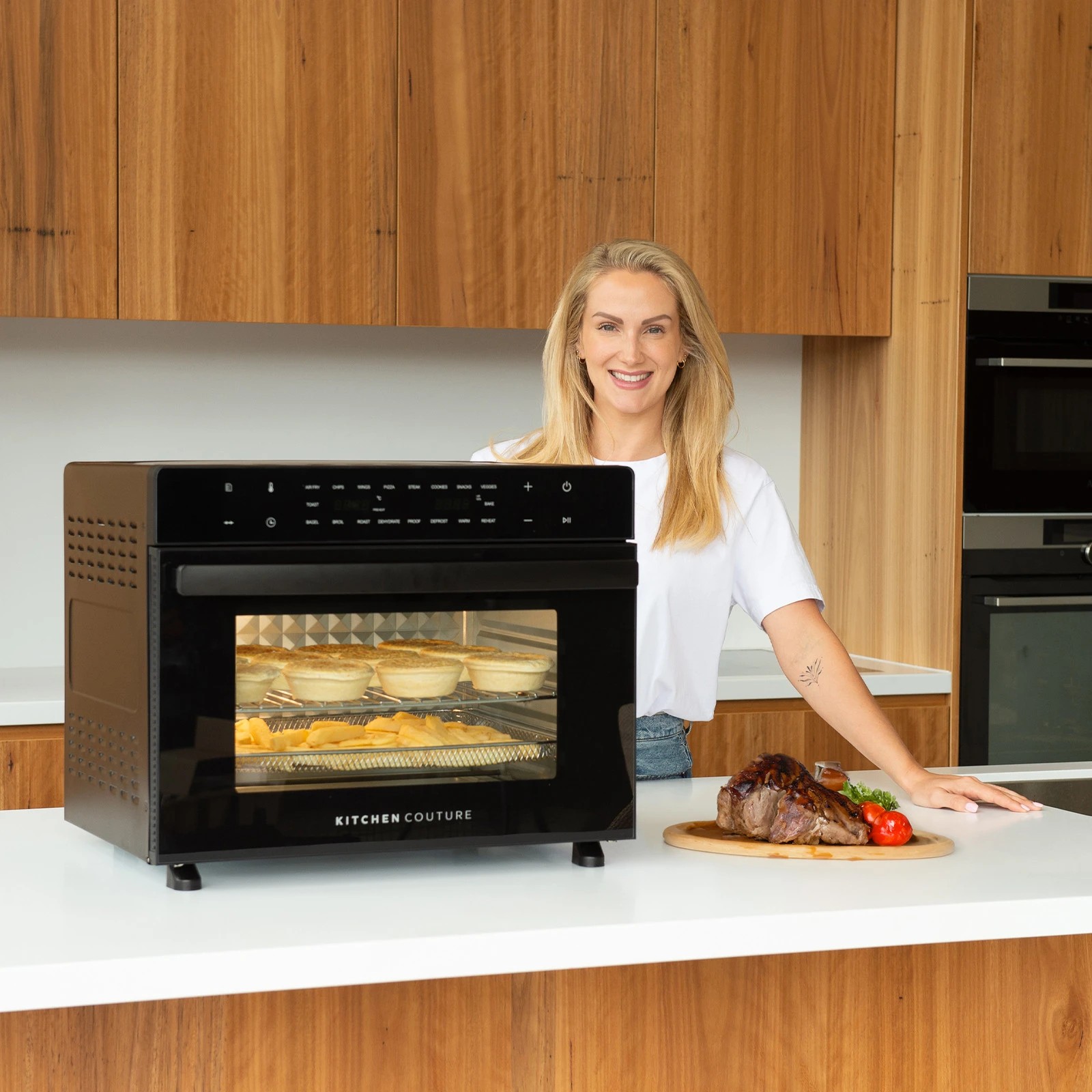 3 Kitchen Couture 45 Litre Multifunctional Air Fryer Oven Big Papa Digital - Black, 3 of 9