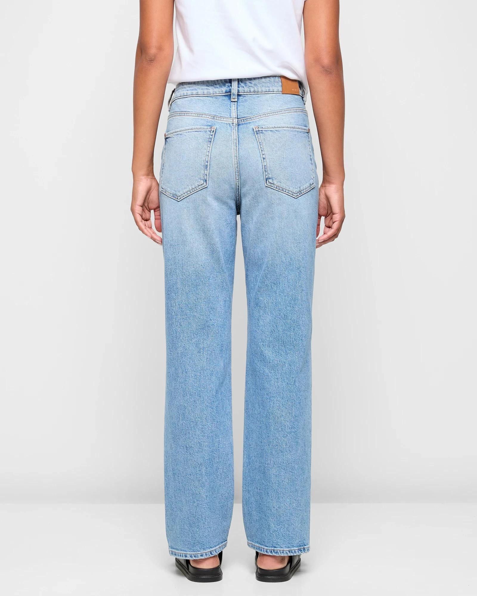 3 Target High Rise Full Length Straight Denim Jeans - Bella BRIGHT BLUE, 3 of 5