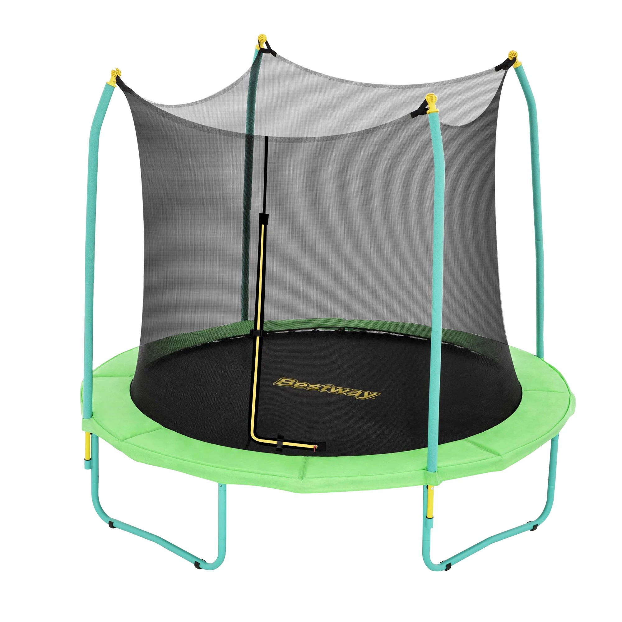 4 Bestway 8ft Trampoline Kids Rebounder Safety Net Enclosure Outdoor Fitness 2.44m for Ages 6+ - Multi, 4 of 9