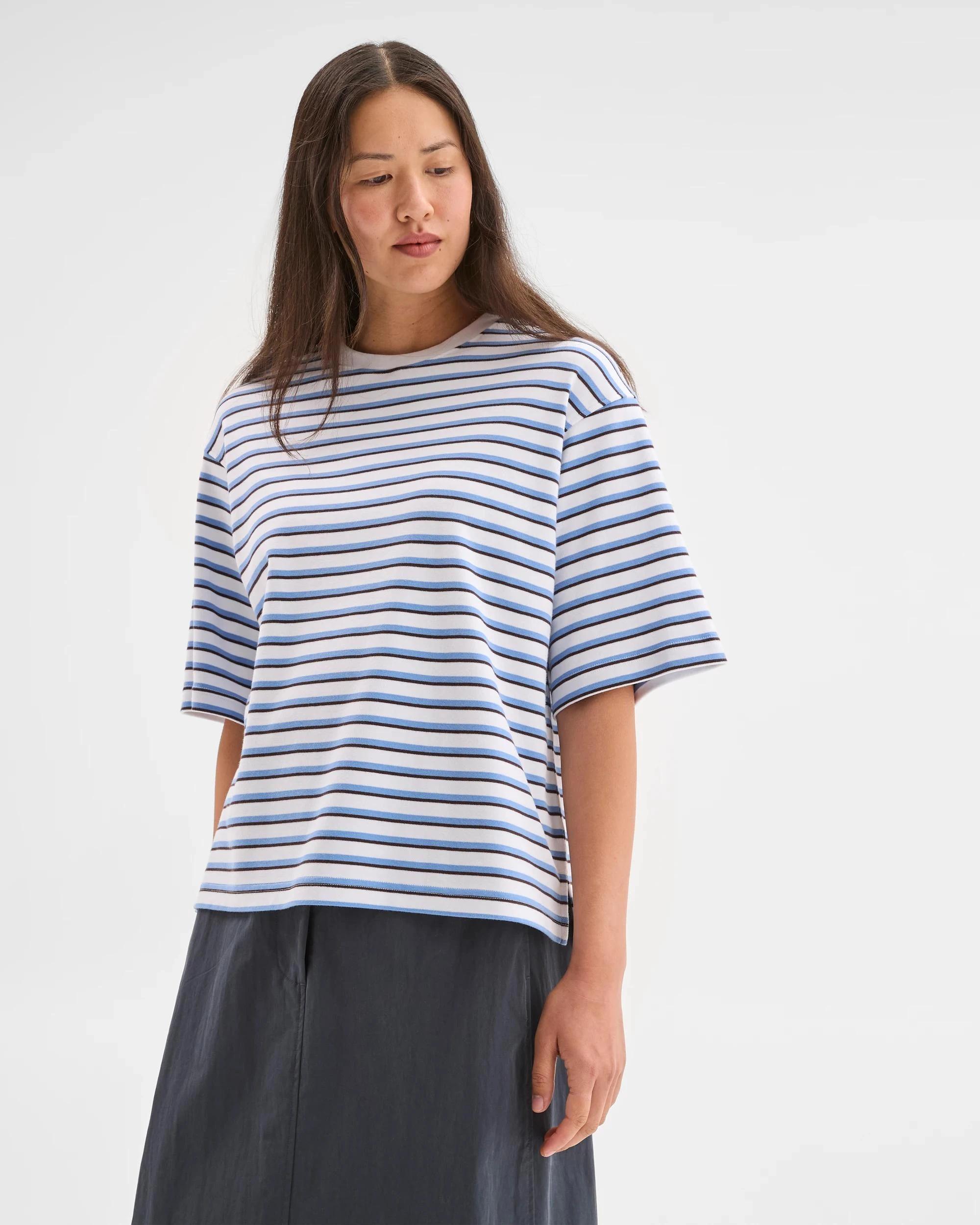 1 Target Australian Cotton Heavyweight Boxy T-Shirt STRIPE, 1 of 5