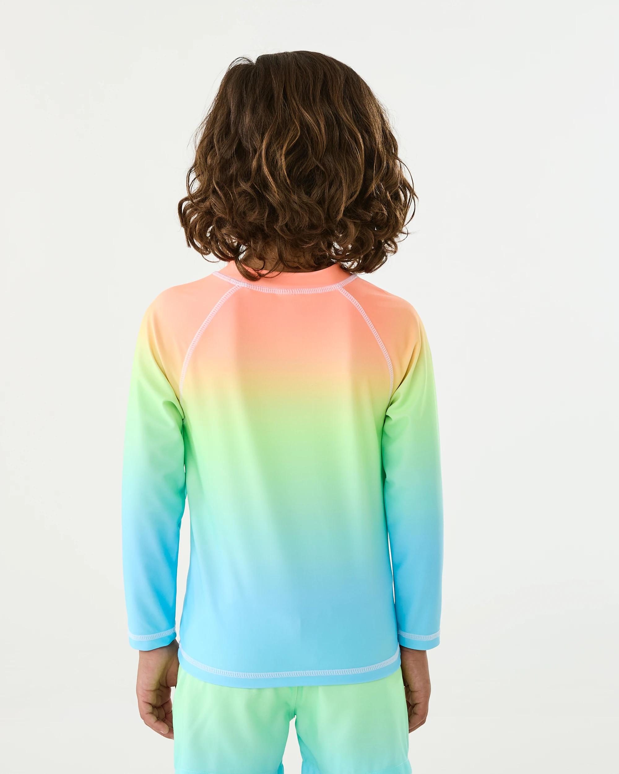 2 Printed Long Sleeve Rash Vest Ombre, 2 of 6