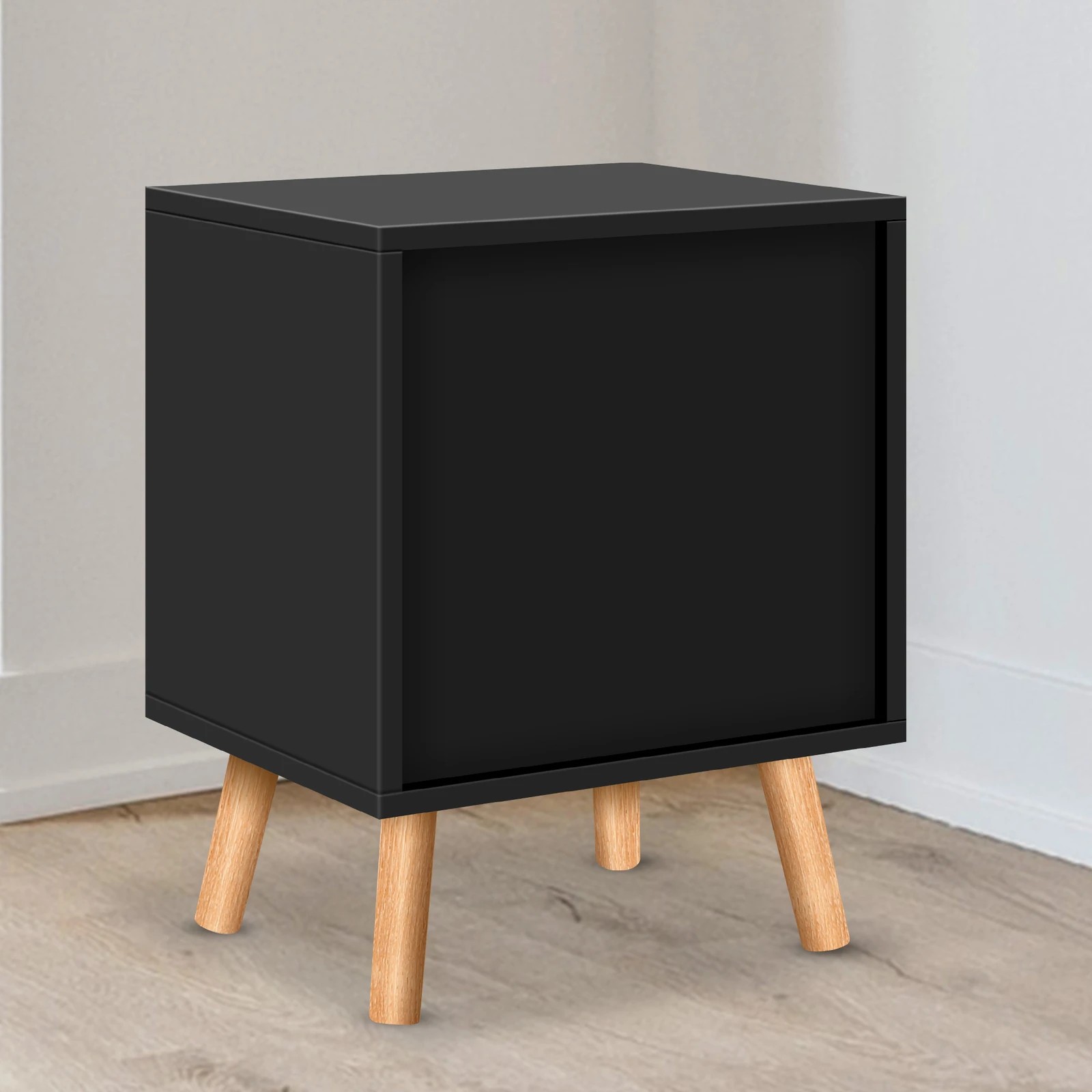 7 Alfordson 2x Bedside Table Nightstand Side Table 2 Drawers - Black, 7 of 10