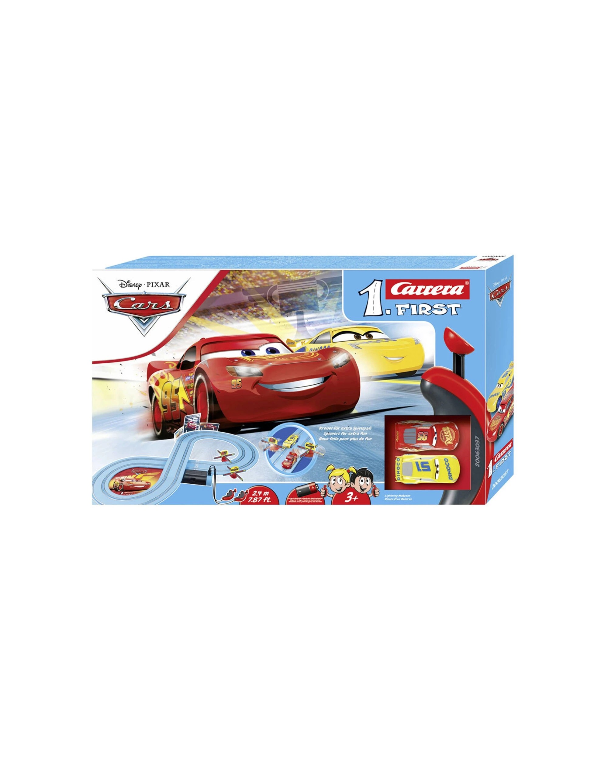 1 CARRERA Cars Set Slot Car Racing Battery Operated Disney Cars Playset Track
 - multi, 1 of 5
