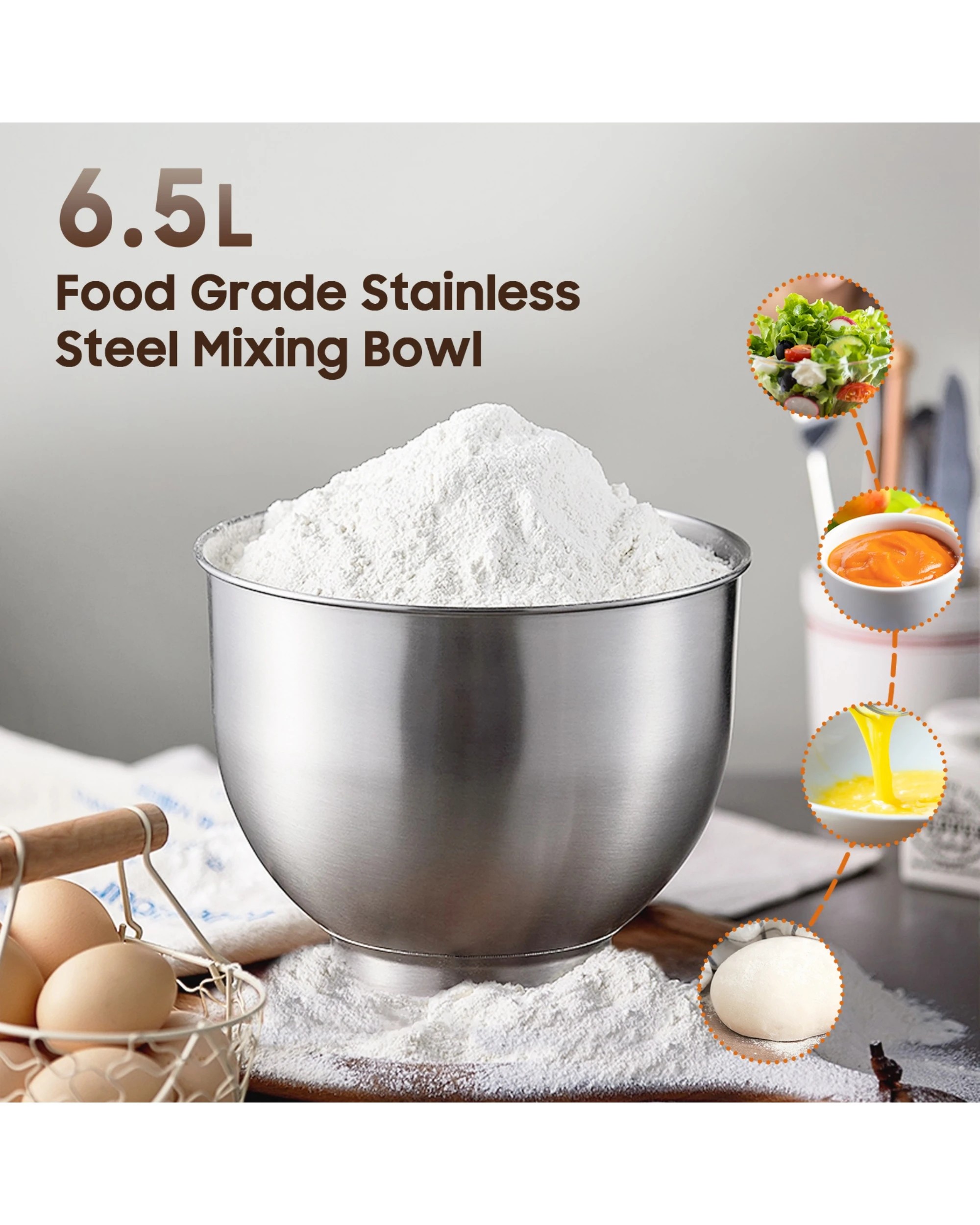 3 Advwin Green Stand Mixer 6.5L, 3 of 7