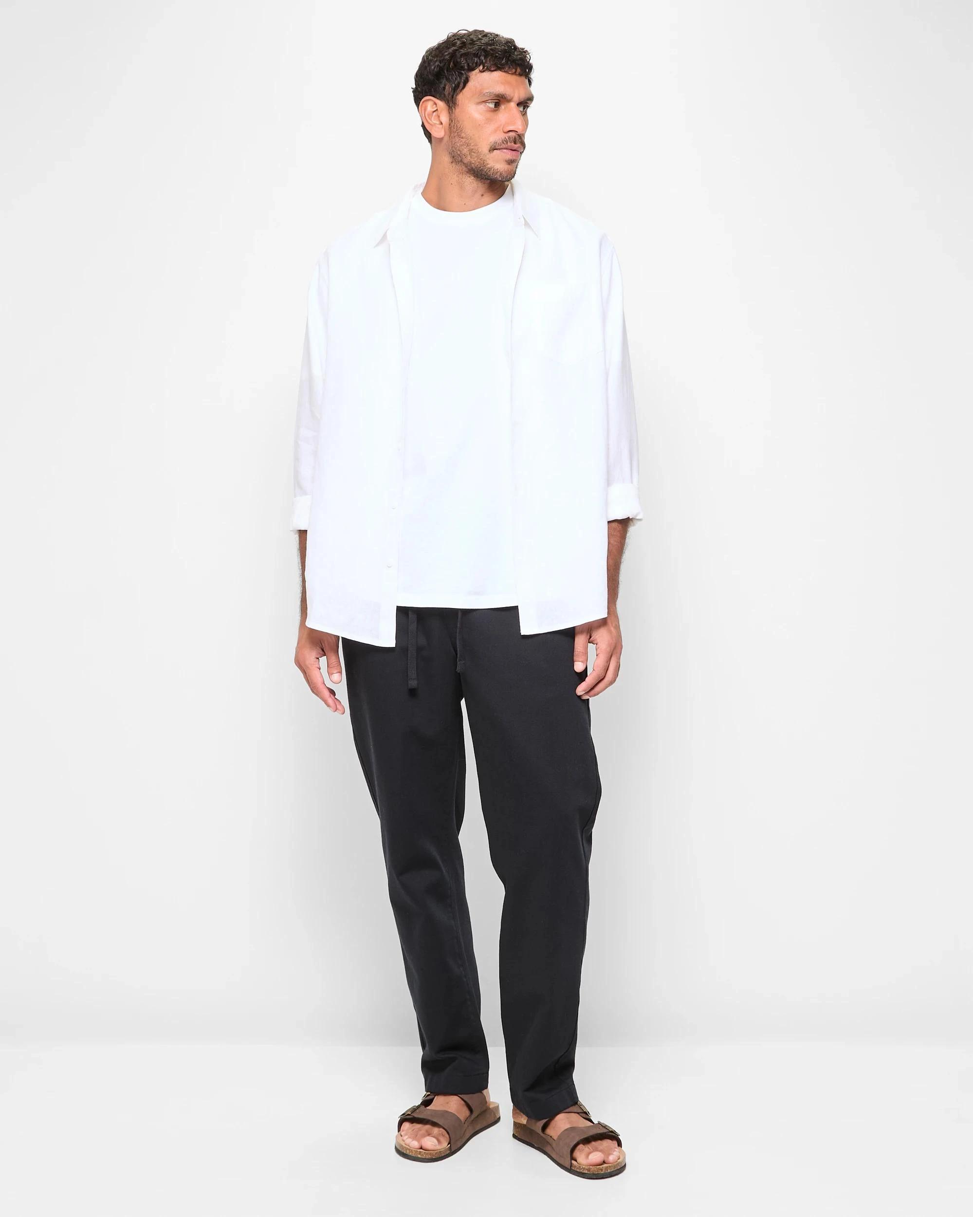 2 Target Australian Cotton Relaxed Twill Pants BLACK, 2 of 5