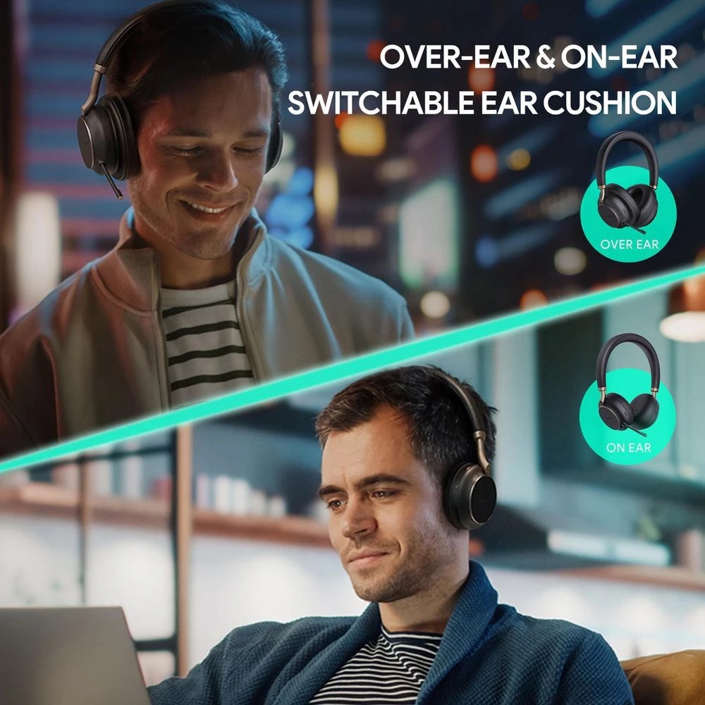 3 Yealink BH76 Plus Bluetooth Overear Headset Black, 3 of 7