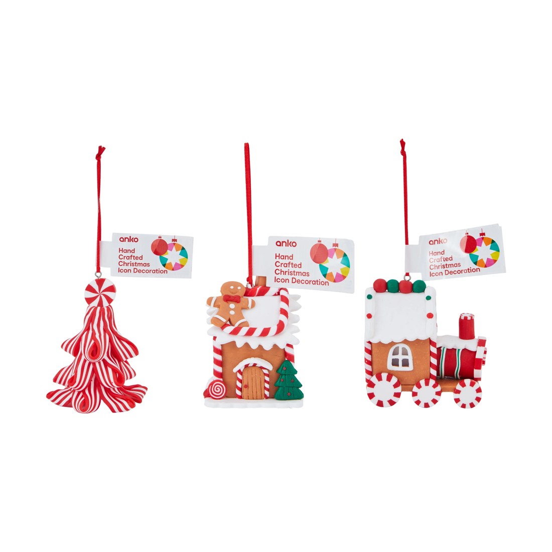 5 Hand Crafted Christmas Icon Decoration - Assorted, 5 of 5