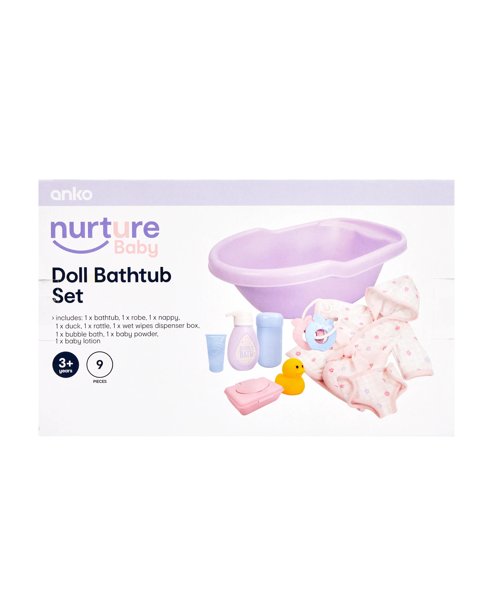 7 9 Piece Doll Bathtub Set, 7 of 8