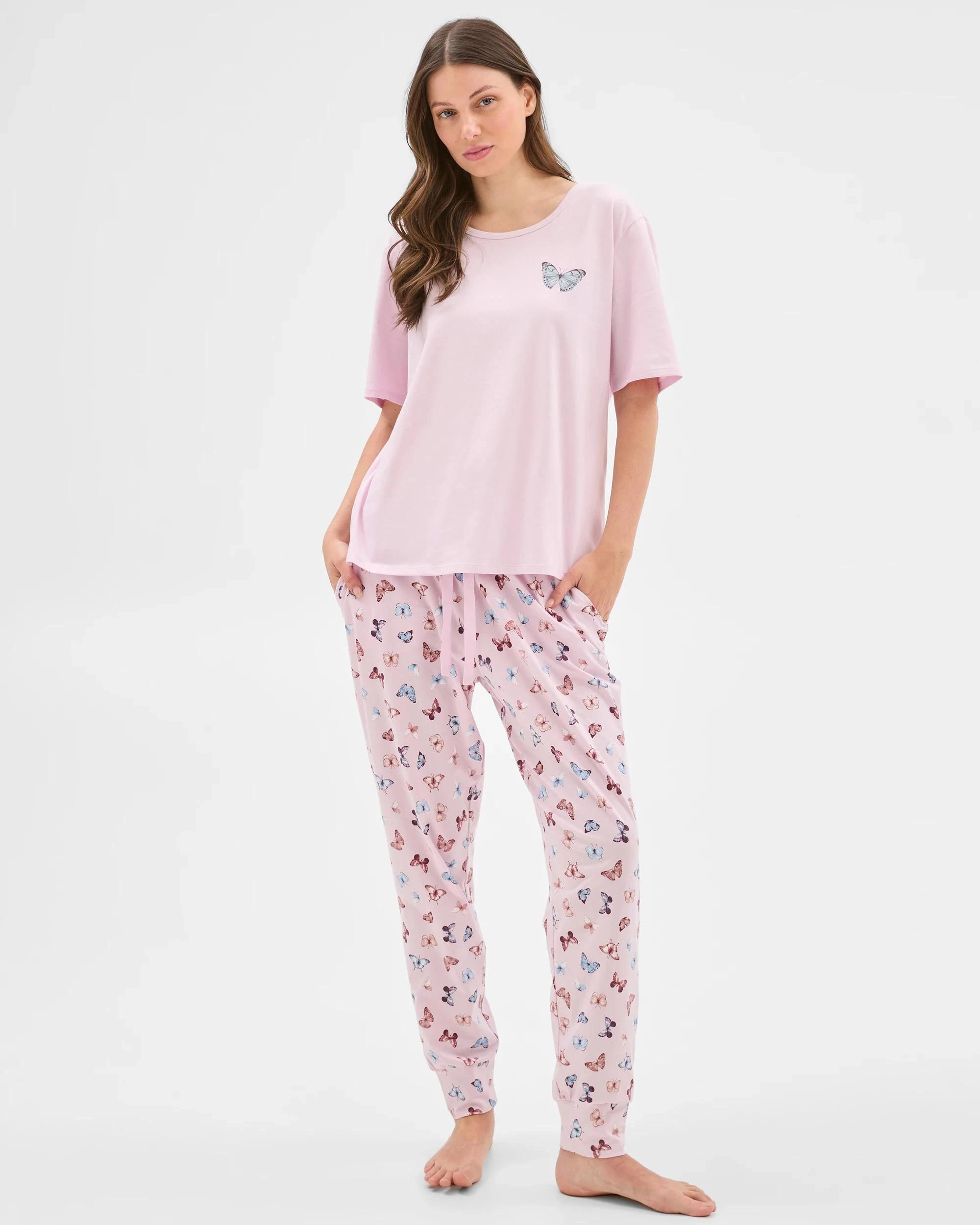 2 Target Australian Cotton Jogger Sleep Pants BUTTERFLY, 2 of 6