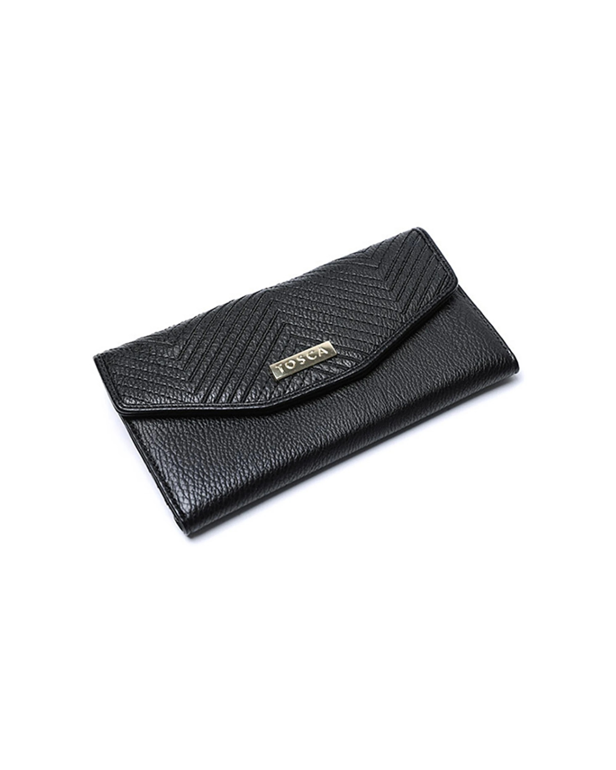 1 Tosca Women's/Ladie's Card/Cash Holder Wallet Purse - Black, 1 of 1