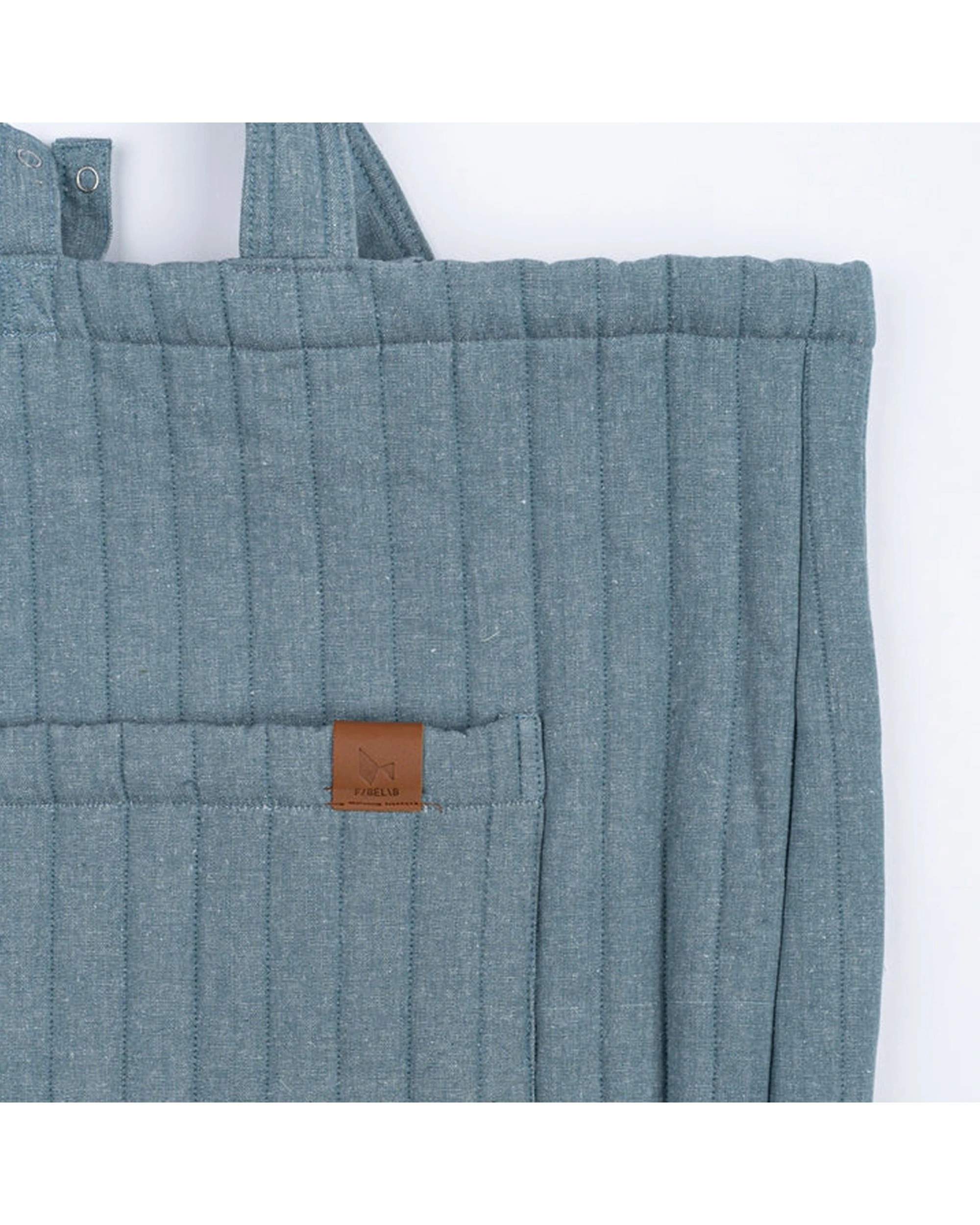 2 Fabelab Quilted Tote Bag Organic Cotton Recycled Fill 50x39cm - Blue, 2 of 4
