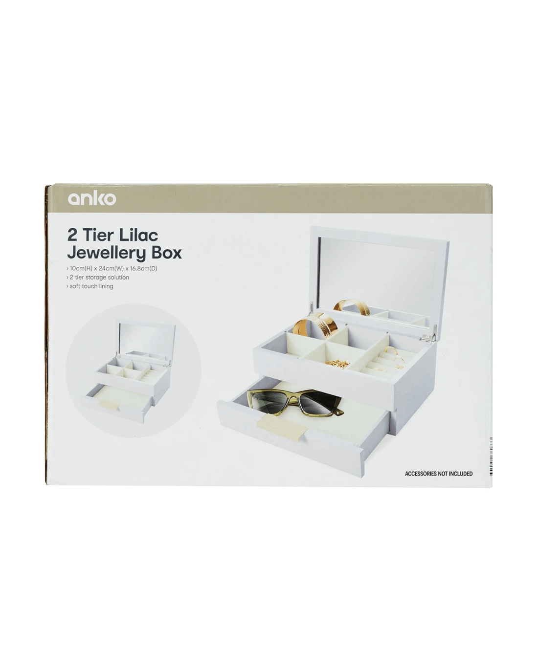 9 2 Tier Lilac Jewellery Box, 9 of 9