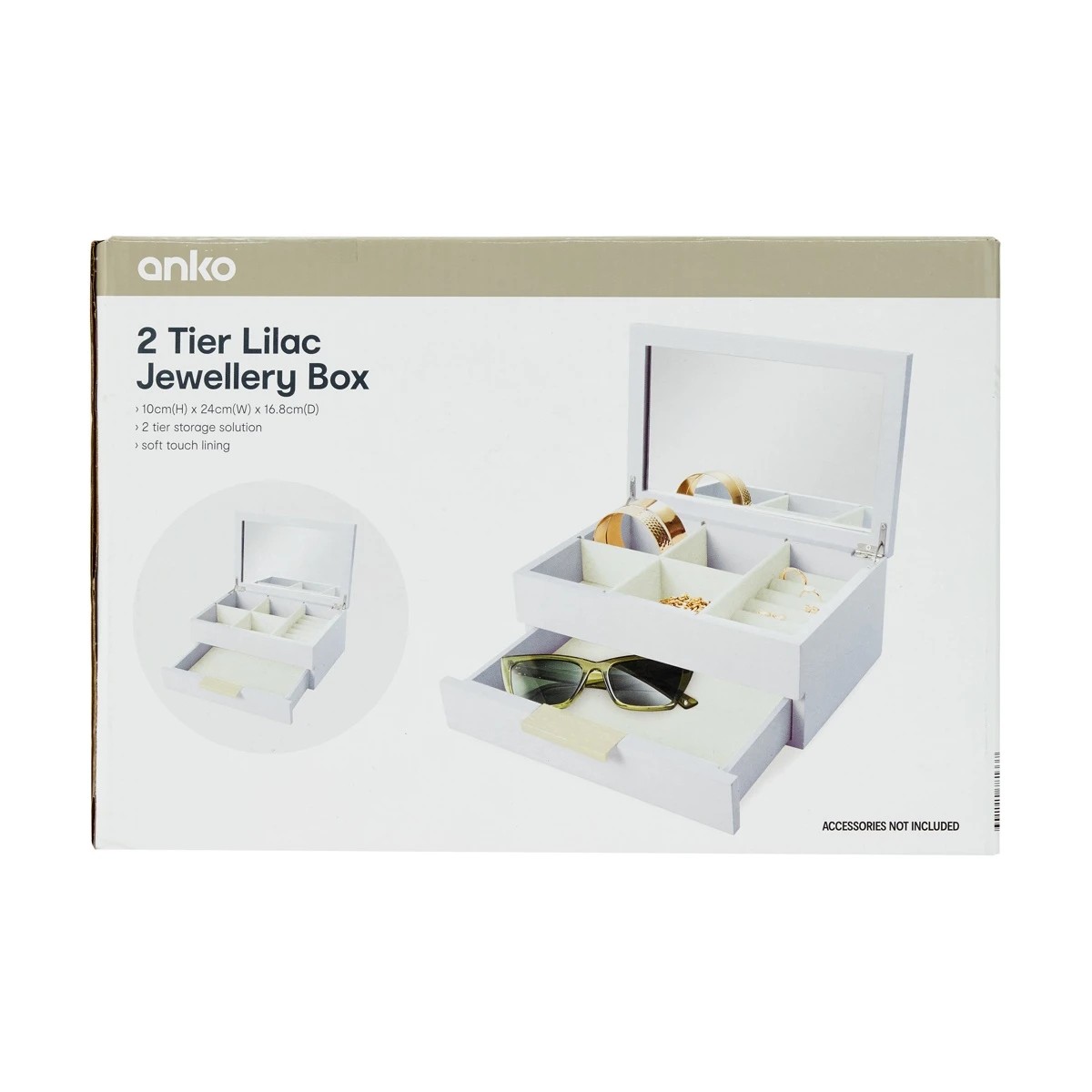 9 2 Tier Lilac Jewellery Box, 9 of 9