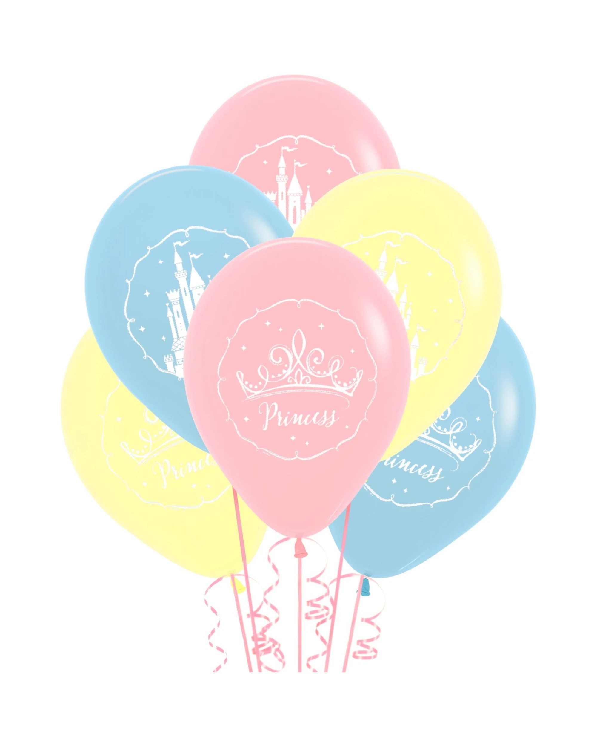 1 Amscan Disney Princess Once Upon A Time Balloons Pack of 6 - Pastel, 1 of 2