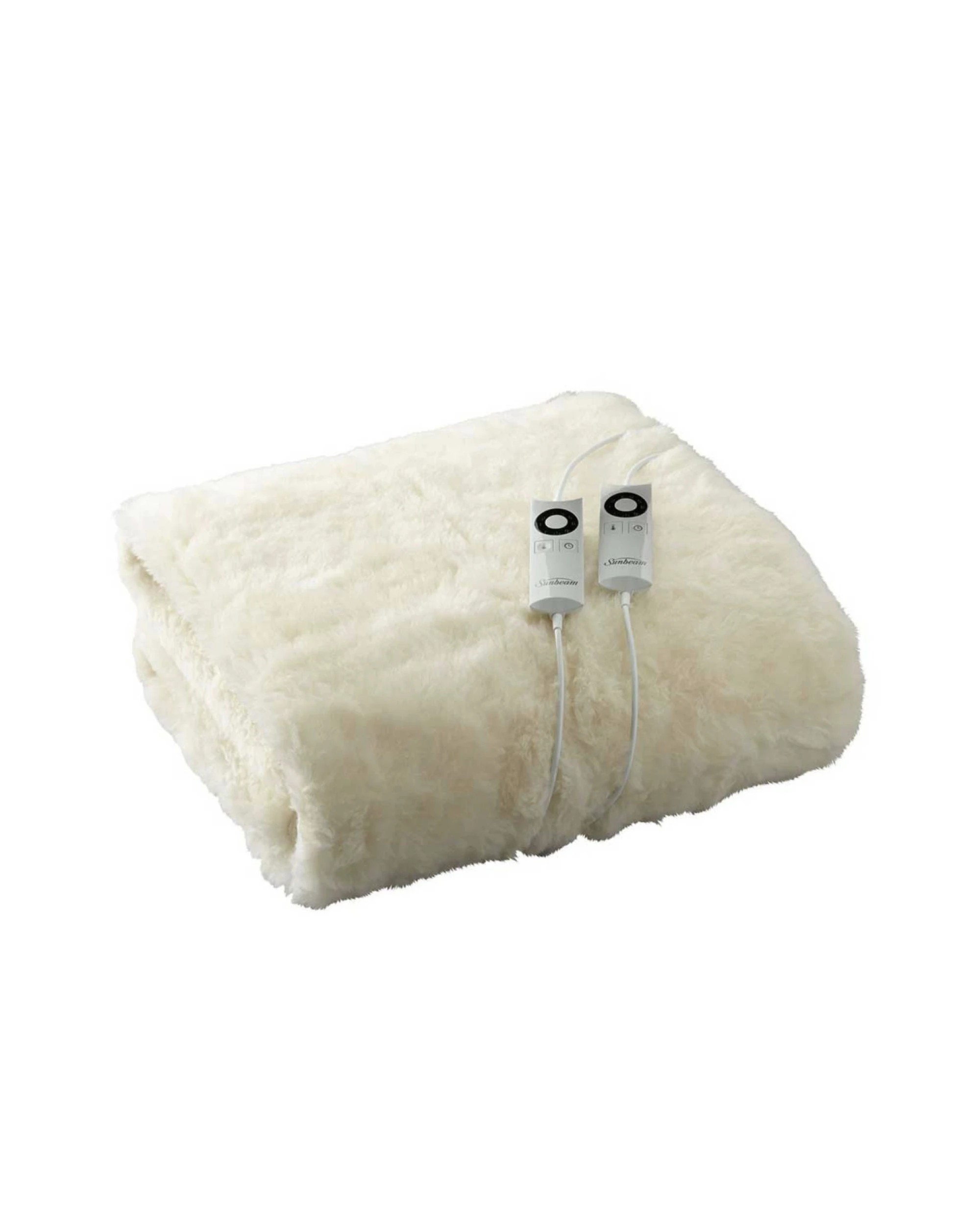 1 Sunbeam Wool Fleece Heated Blanket for Super King Bed, 1 of 7