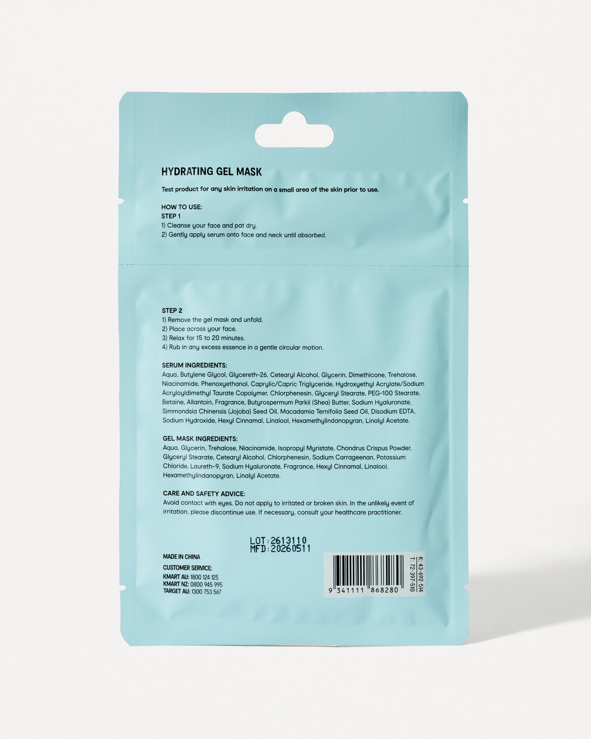 2 OXX Beauty 2 Steps Hydrating Gel Mask - Trehalose and Niacinamide, 2 of 2