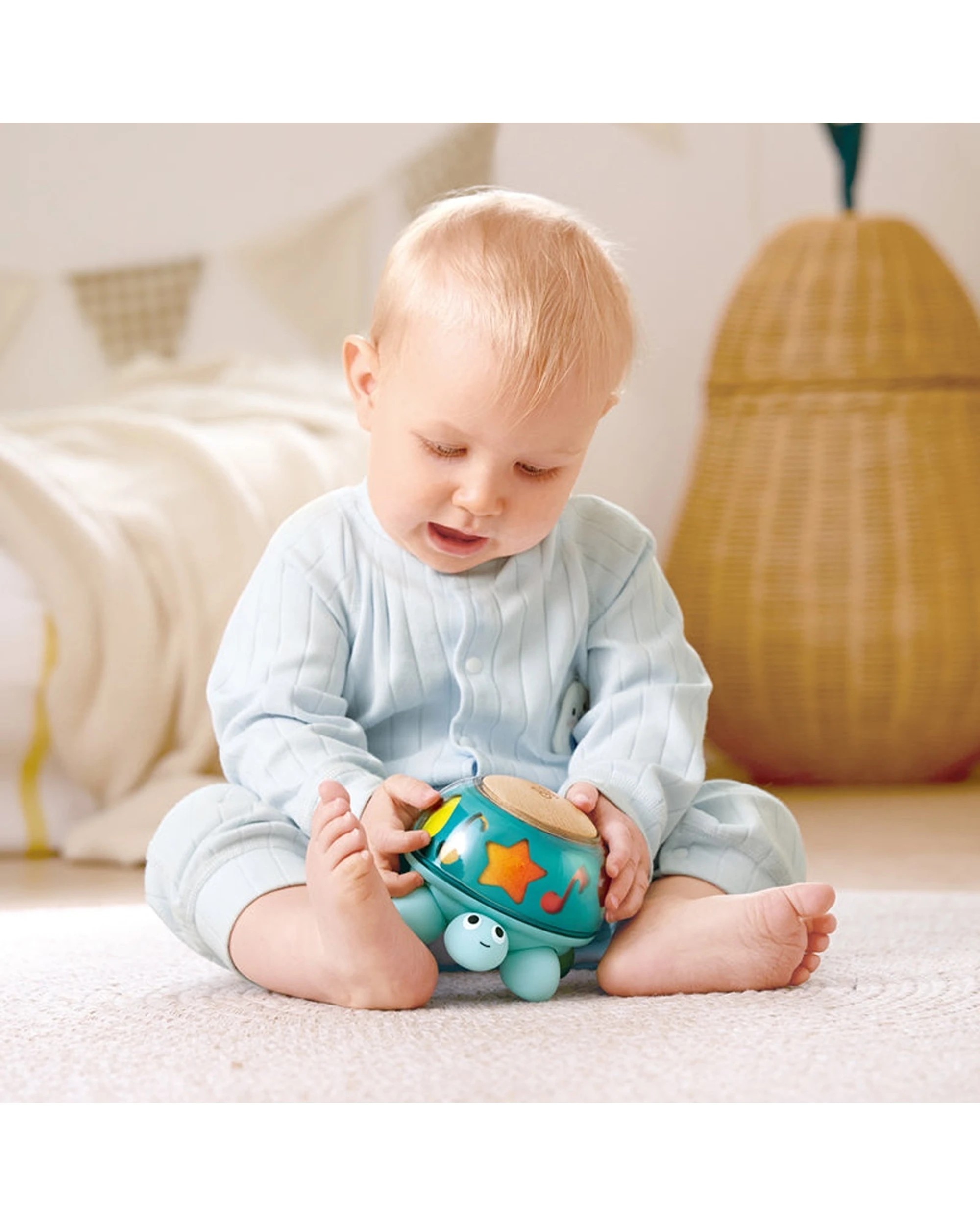 3 Hape Twist & Tune Turtle Musical Rotating Shell Baby Activity Toy - Multi, 3 of 4