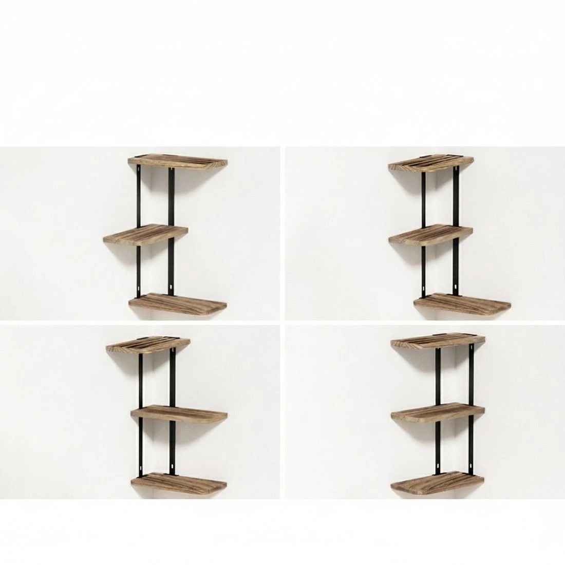 4 Artiss Floating Wall Shelf 3-Tier - Brown, 4 of 6