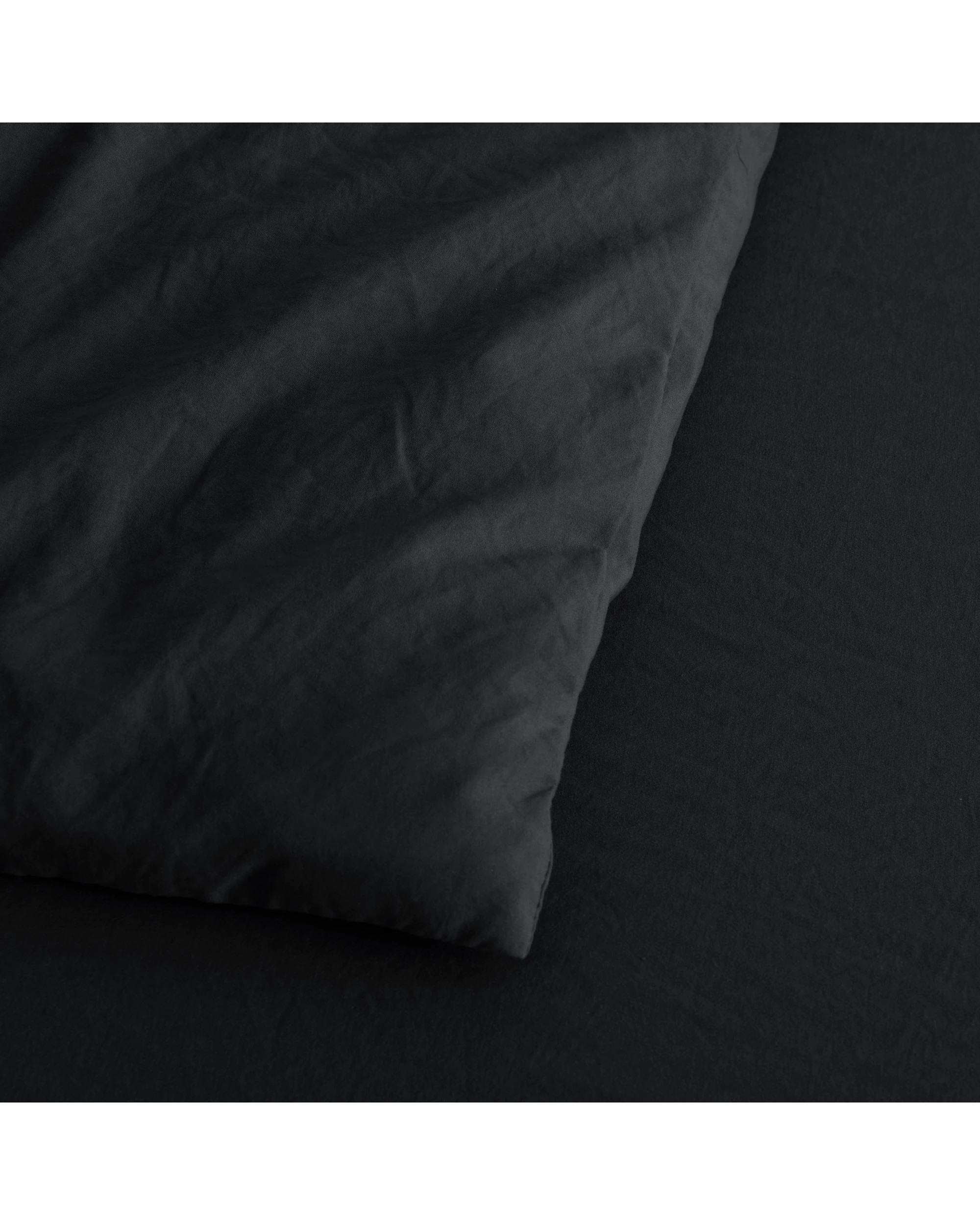 3 Dreamaker Superfine Washed Microfibre Quilt Cover Set - King Single Bed - Black, 3 of 7