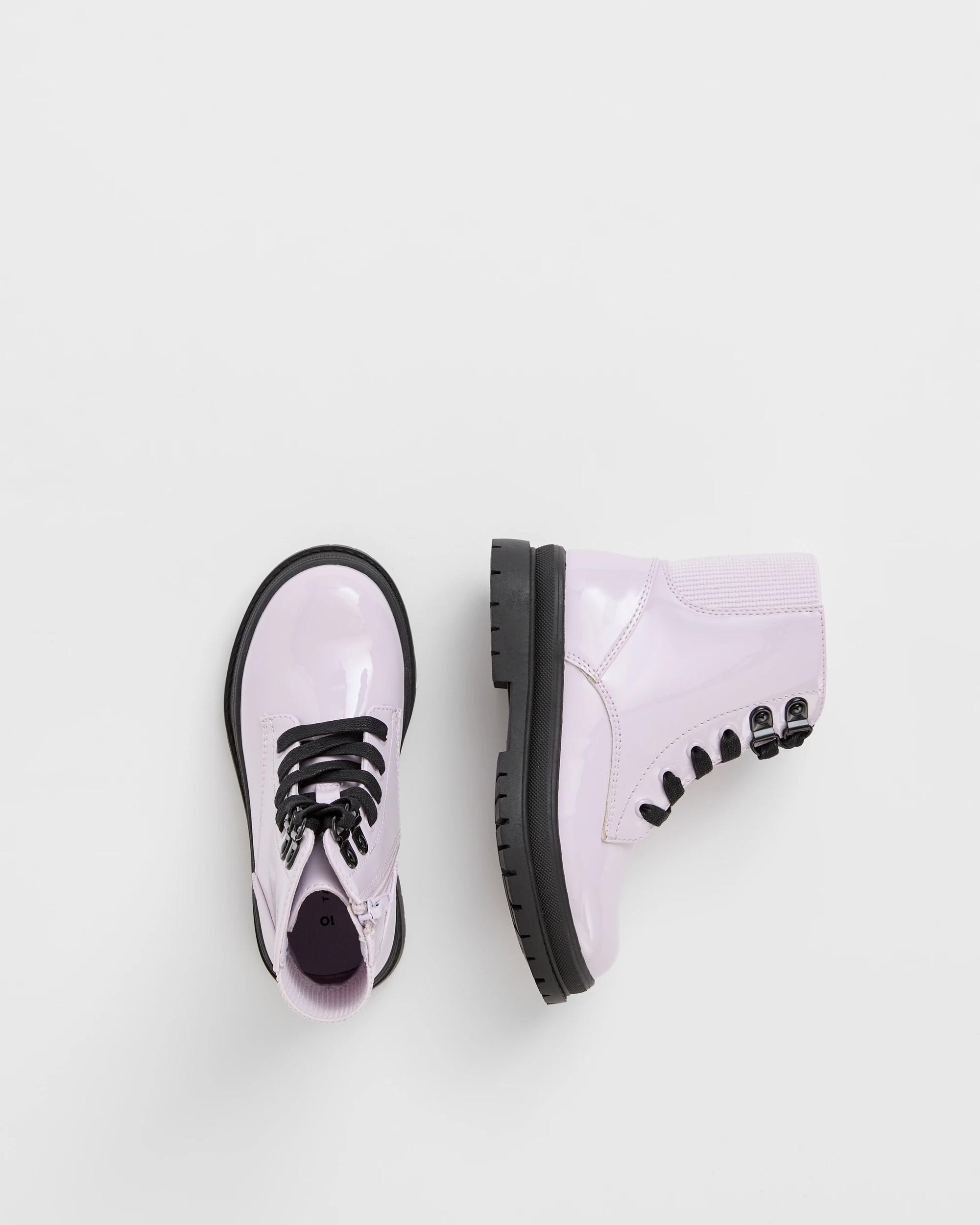 3 Target Kids Younger/Older Girls Lace Up Boots LILAC, 3 of 7