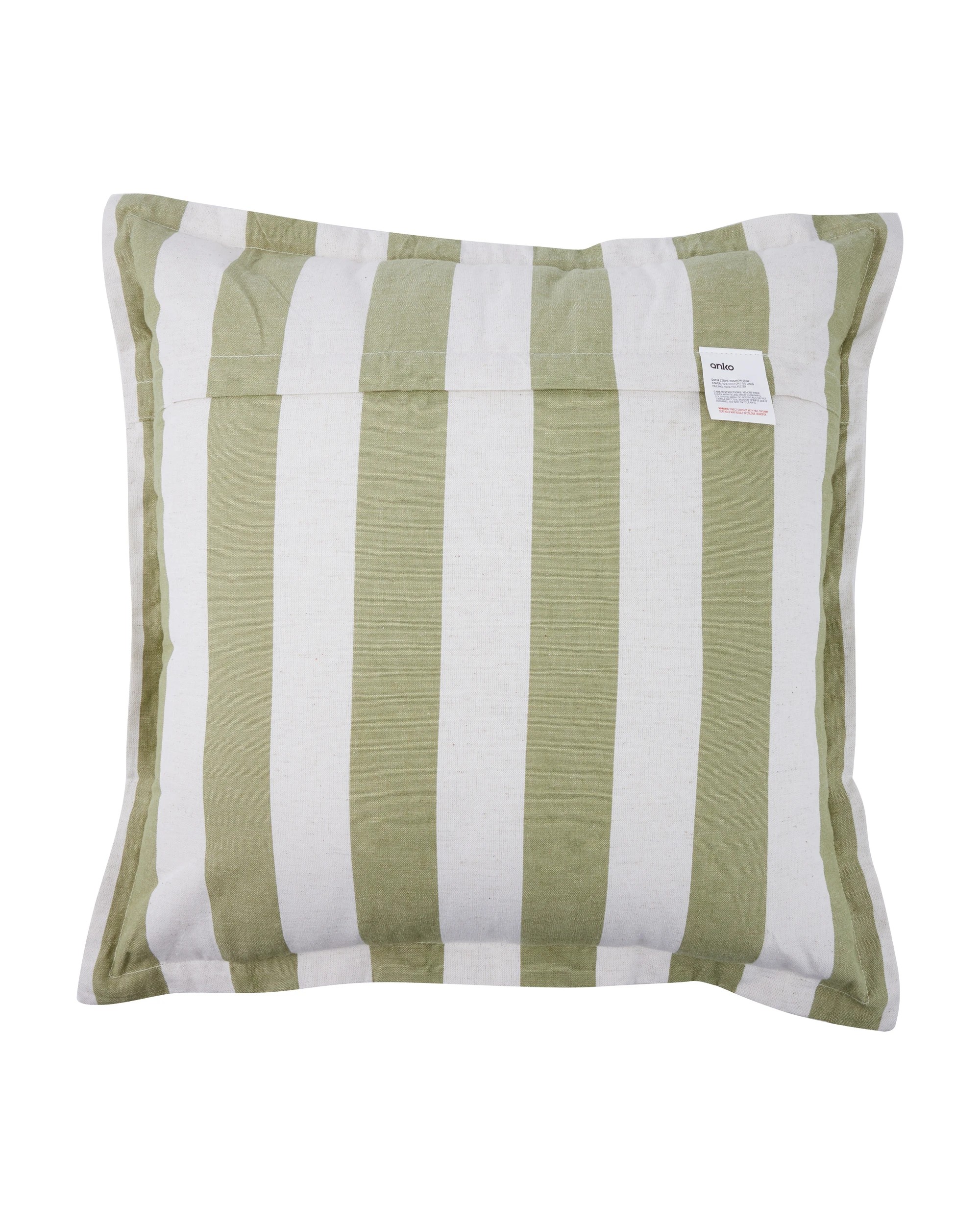 3 50cm Stripe Cushion - Sage, 3 of 4