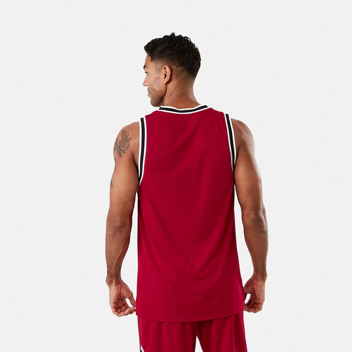 3 Active Mens Basketball Tank NEON RED, 3 of 6