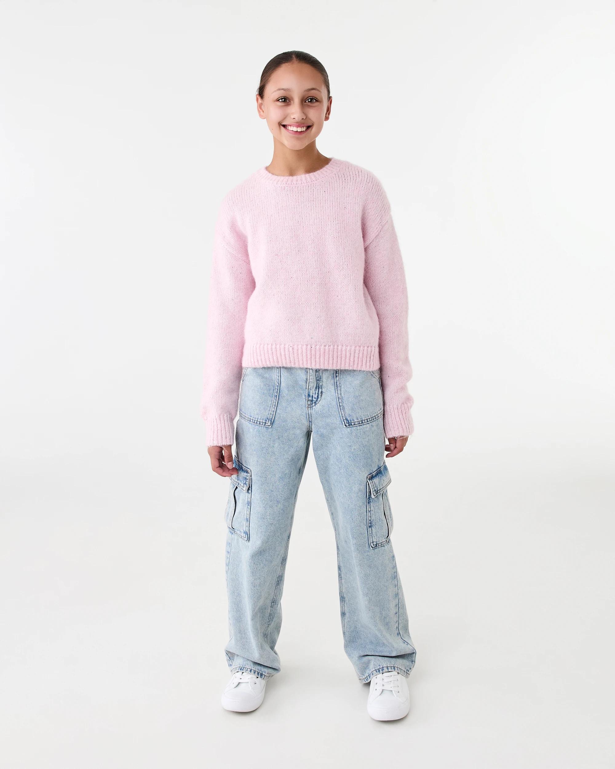 7 Sequin Crew Neck Knit Bllet Pink, 7 of 7