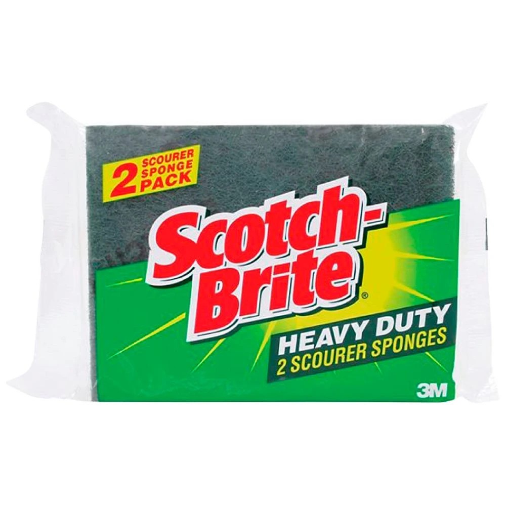 1 Scotch-Brite Heavy Duty Scourer Sponge 2 Pack, 1 of 2
