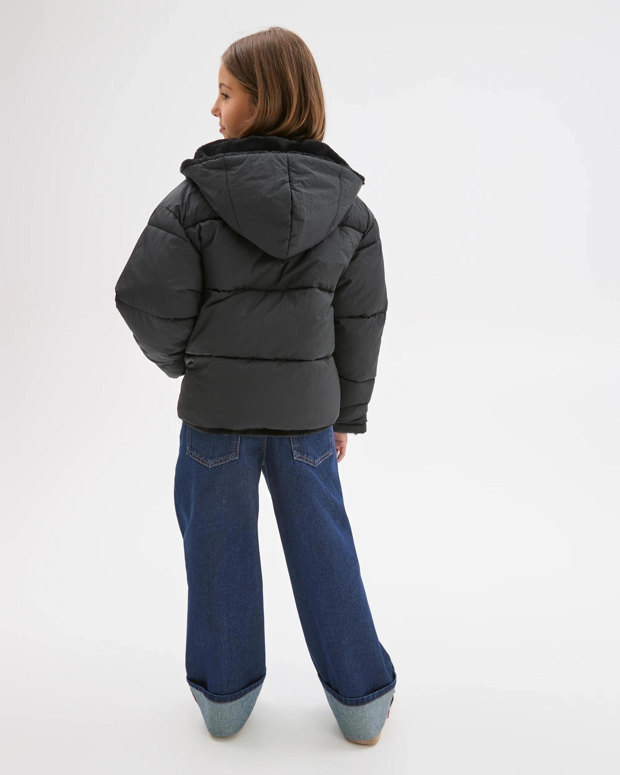 4 Target Kids Reversible Hooded Puffer Jacket BLACK, 4 of 10