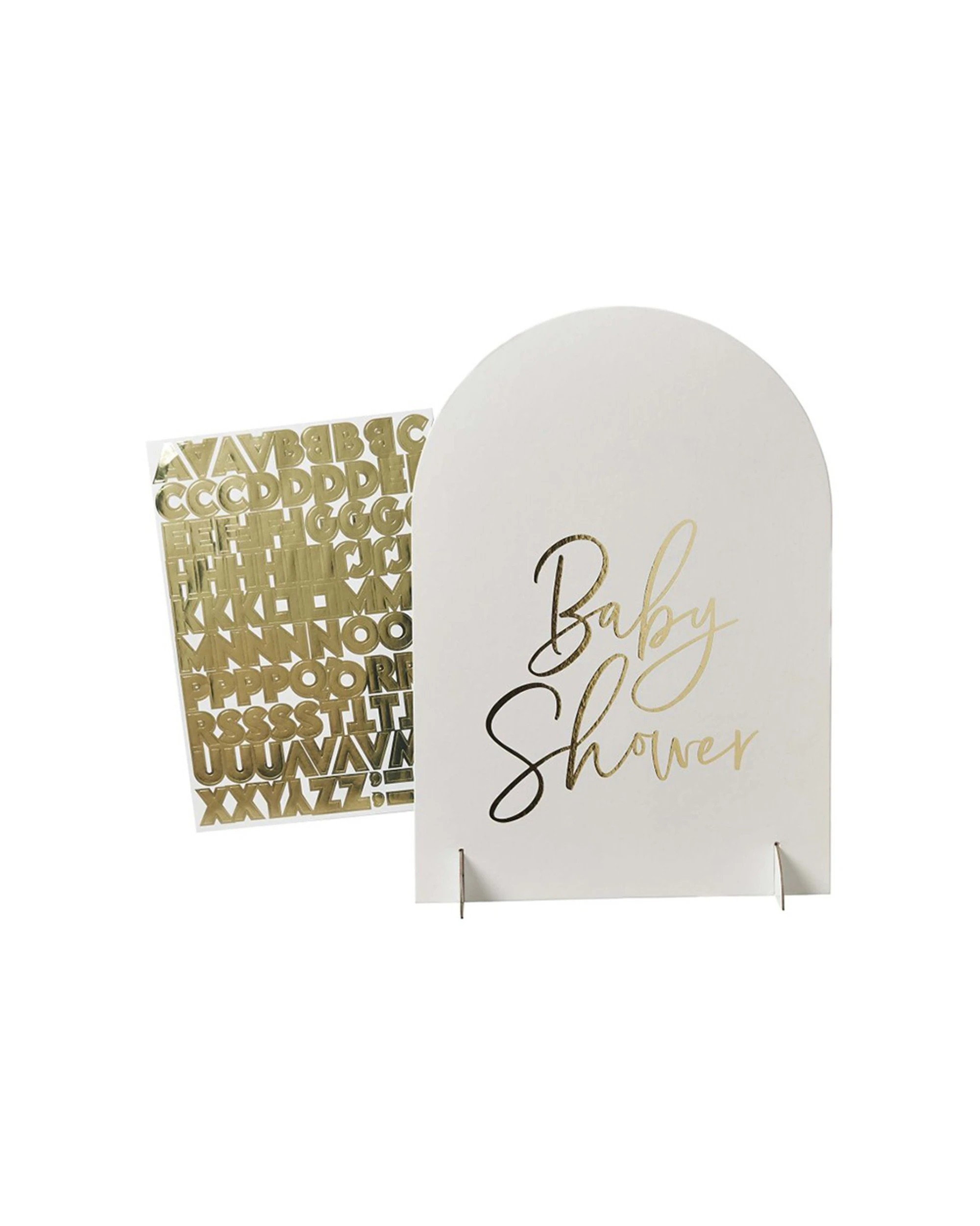 1 Anagram Baby Shower Custom Sign Personalised Party Decoration Event Use - Gold, 1 of 2