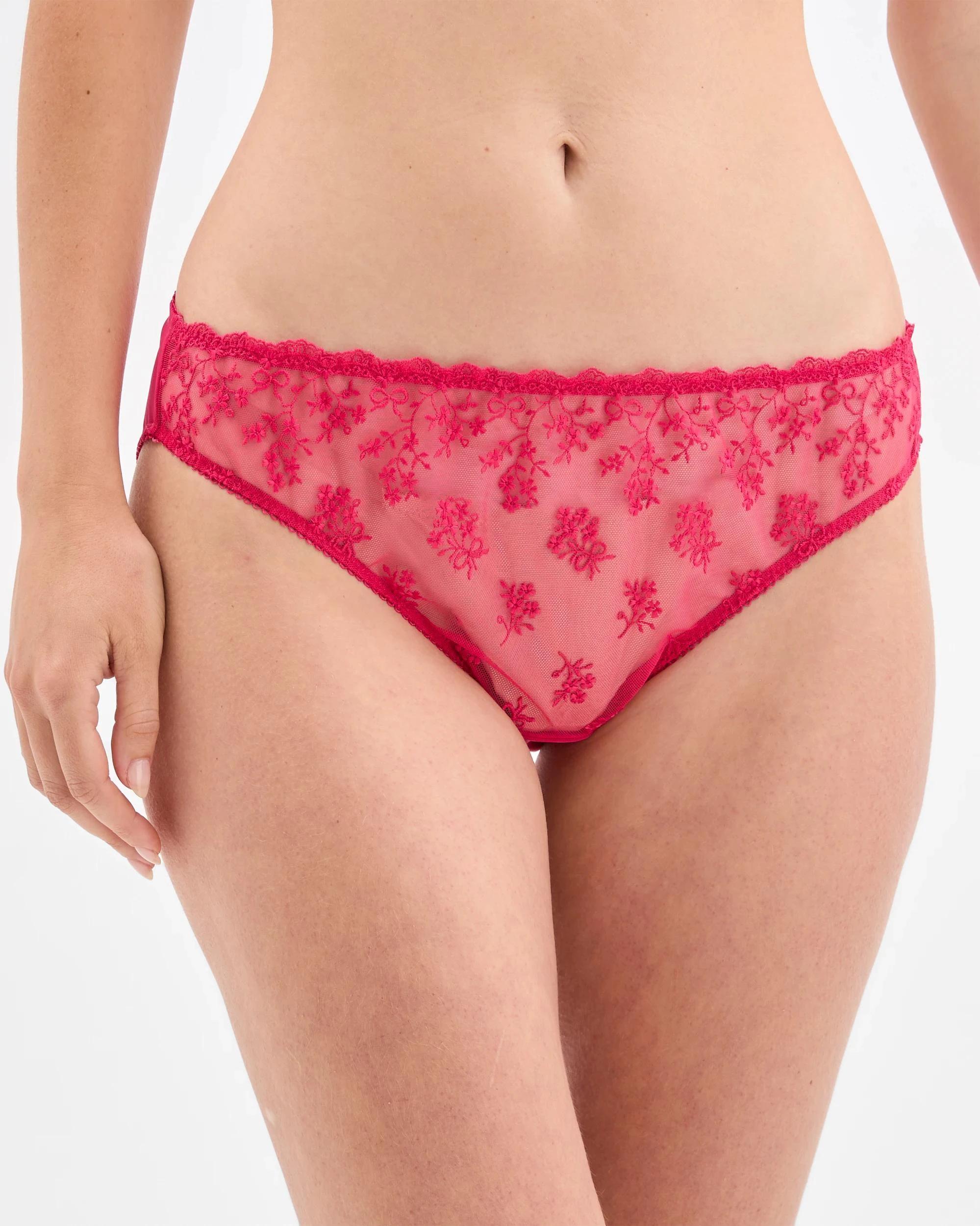 2 Target Woman Ivy Embroidered Bikini Briefs LIPSTICK PINK, 2 of 5