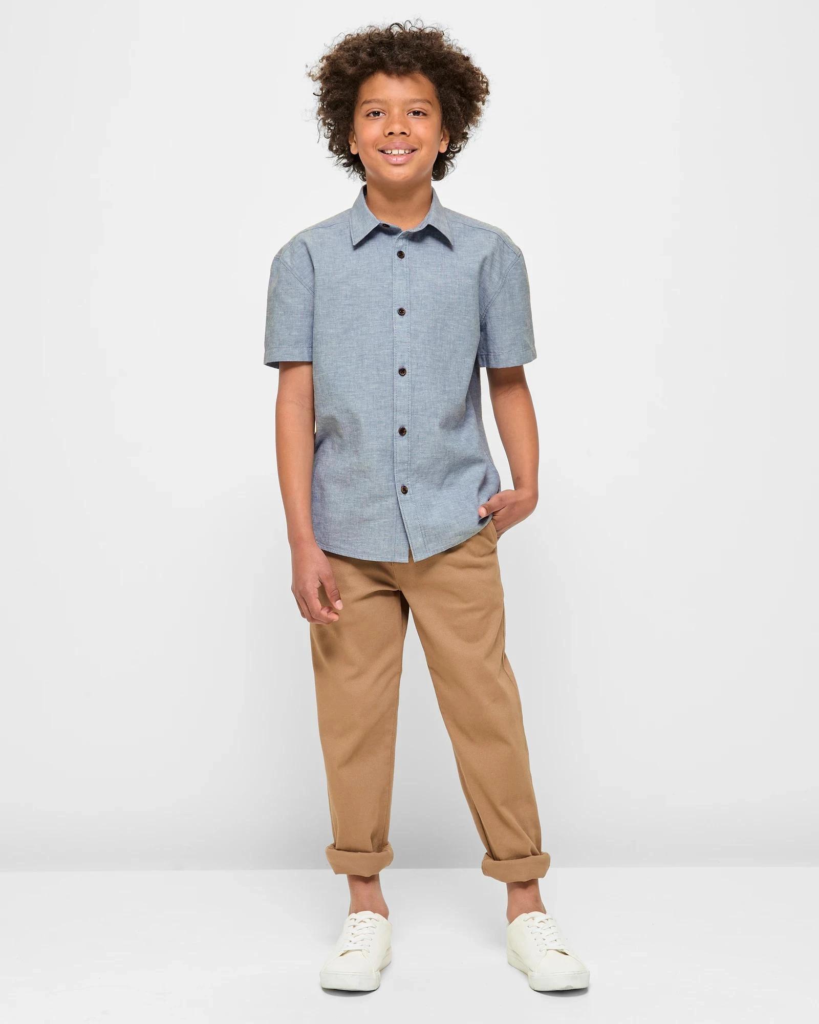 2 Target Linen Blend Short Sleeve Shirt NAVY BLUE, 2 of 5