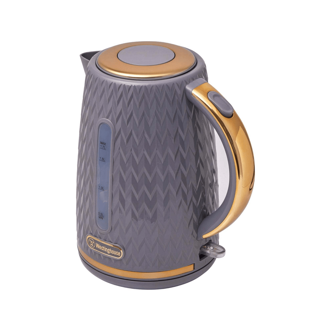 6 Westinghouse 1.7l Kettle & 4 Slice Toaster Pack Grey/gold Zig Zag Pattern
 - Grey, 6 of 8