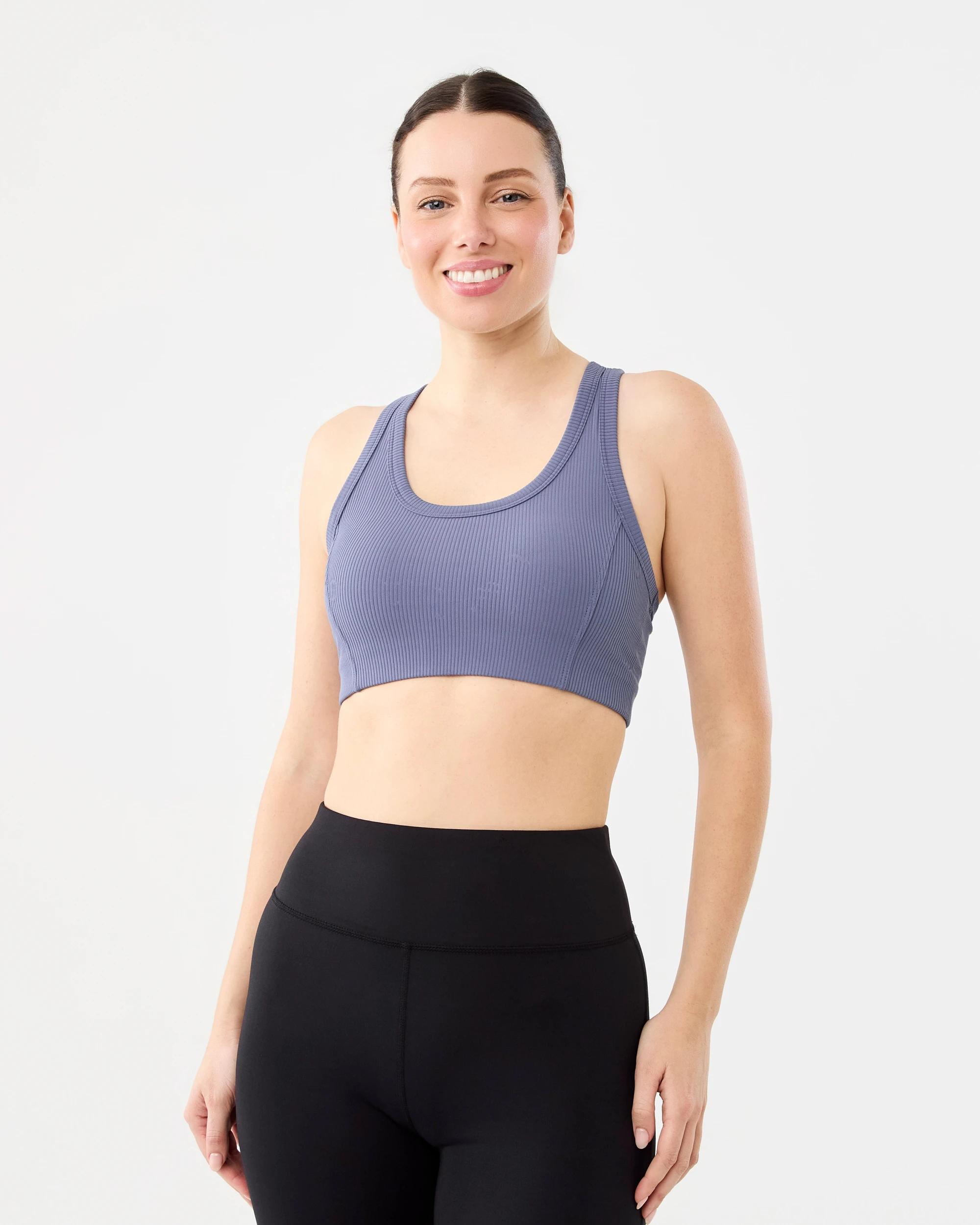 2 Active Womens Ultrasoft Rib Racer Crop Nightfall, 2 of 7