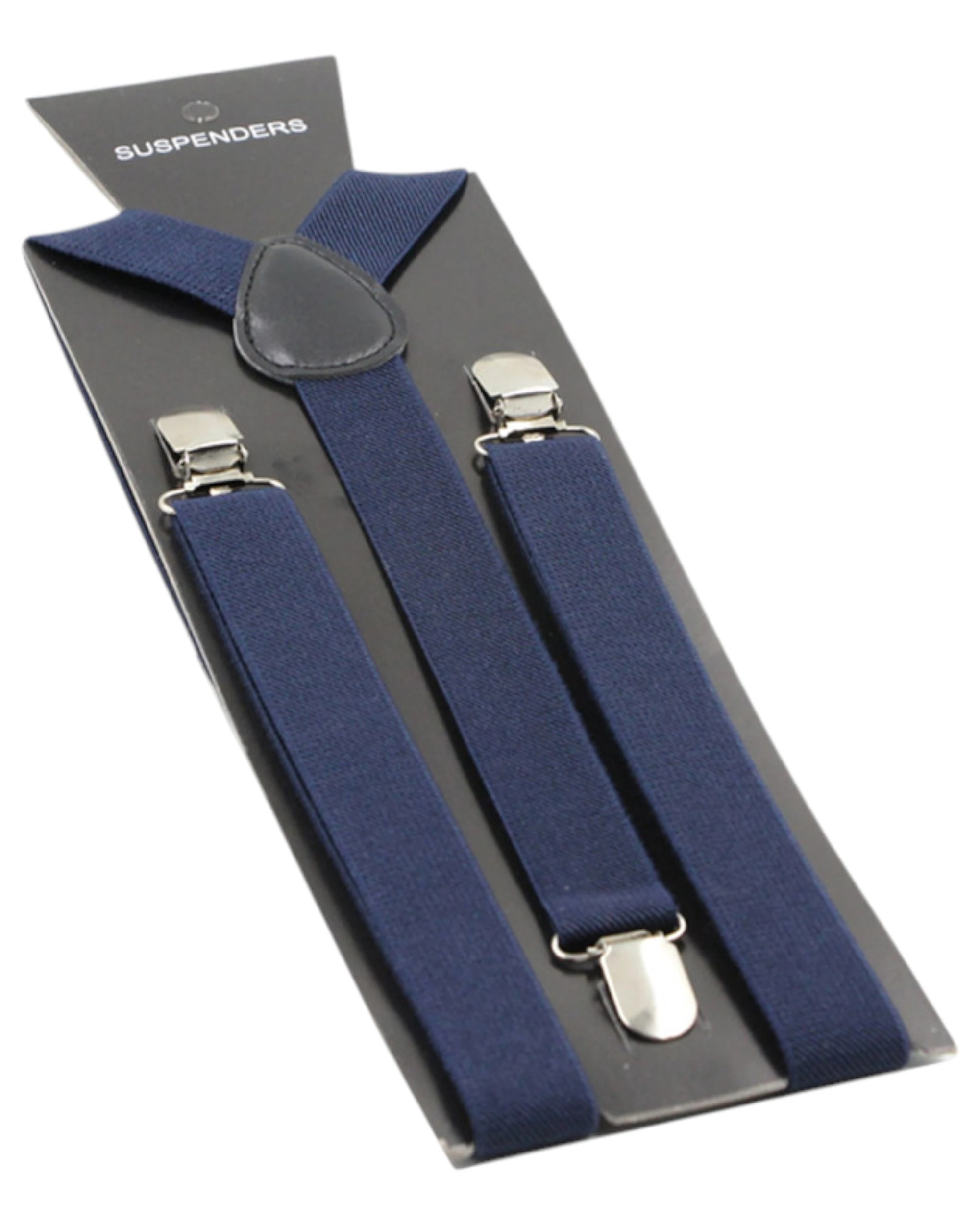 3 Zasel Mens Adjustable Extra Long 138cm Navy Suspenders - Blue, 3 of 3
