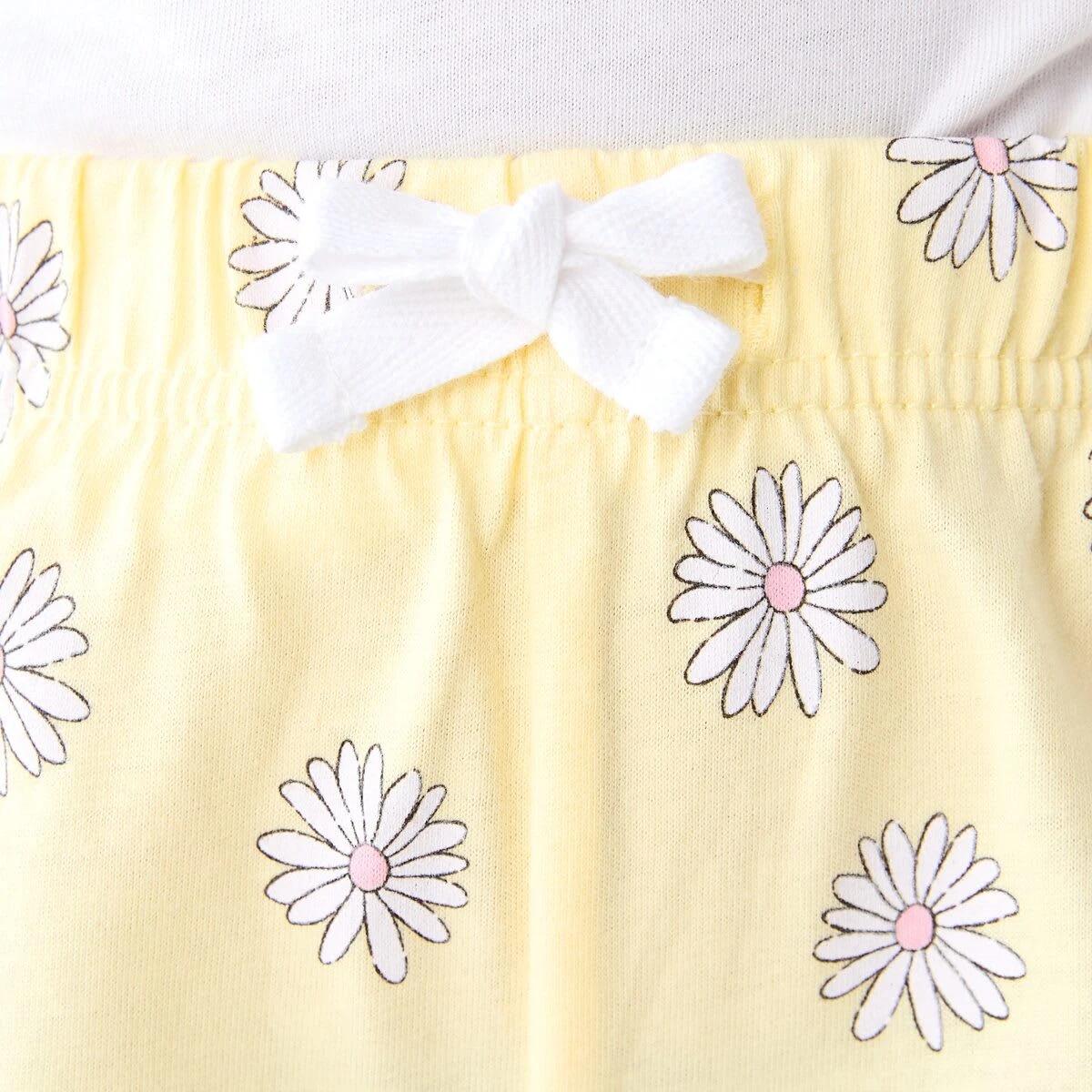 3 Print Jersey Shorts BLOOMING DAISIES BUTTER CREAM, 3 of 6